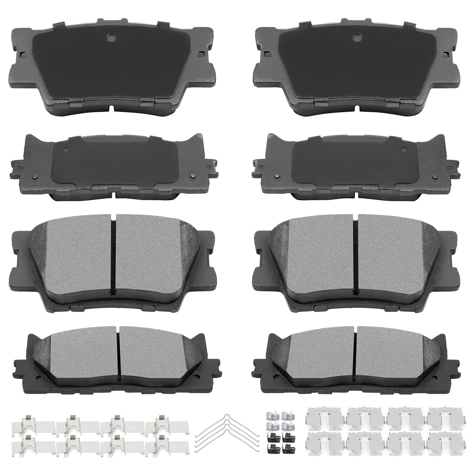 Automuto 8Pcs Front & Rear Ceramic Disc Brake Pads Set D1212 D1222 For Lexus Es350 2007-2018,For Toyota Avalon 2008-2018,For Toy