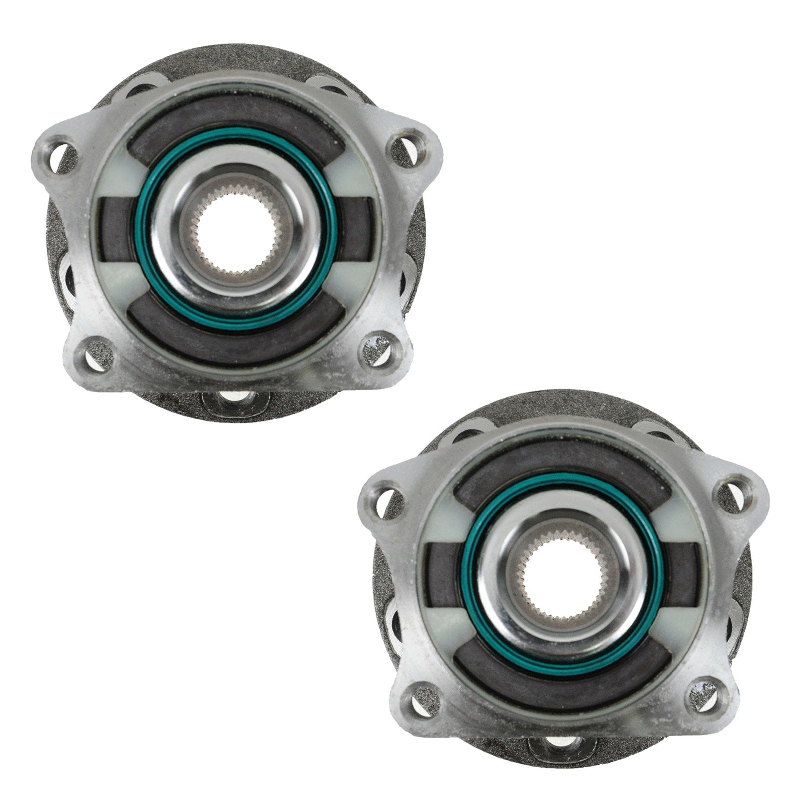 Trq Rear Wheel Hub Bearings Assembly Set Compatible With 2002-2009 Volvo S60 2004-2006 S80 2001-2007 V70 2003-2007 Xc70