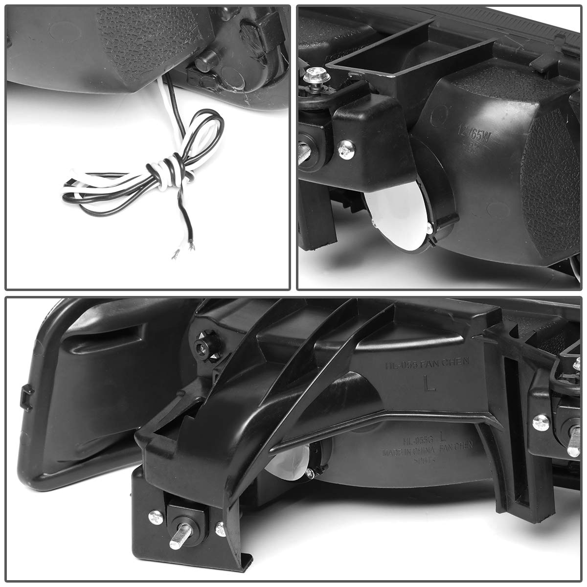 DNA MOTORING HL-LB-CSIL99-BK-SM-CL1 Smoked Lens Pair LED DRL Headlight Bumper Lamps Compatible with 99-02 Silverado 1500 2500 00