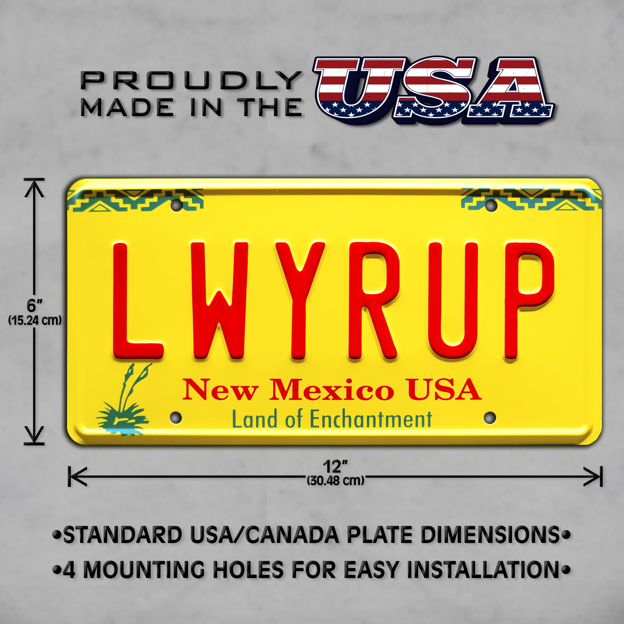 Celebrity Machines Metal Stamped License Plate - Breaking Bad LWYRUP, Durable Aluminum, Unique Design, Perfect for Collectors