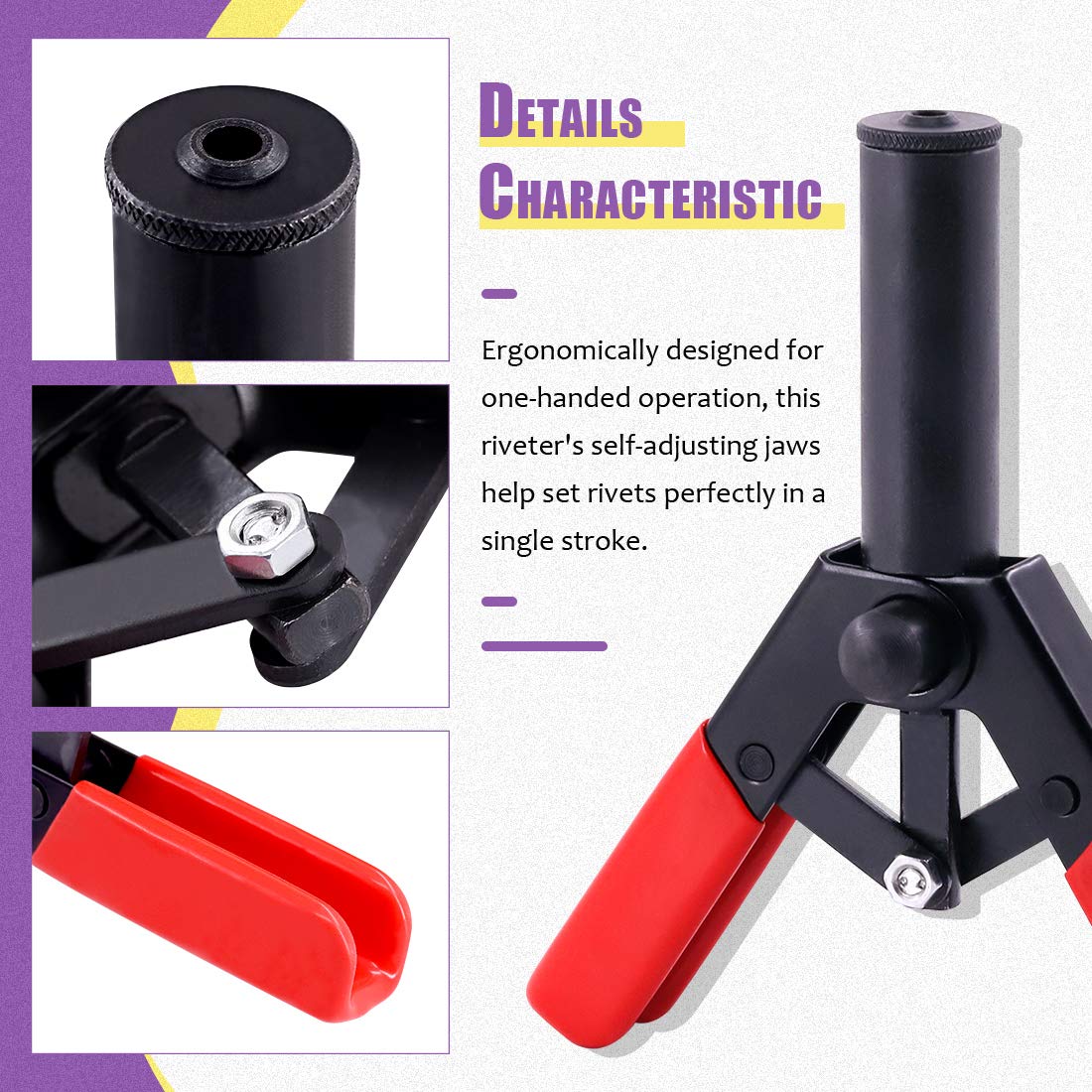 Swpeet 41Pcs Poly Rivet Gun Set With 1Pcs Rivet Removal Tool, Poly Rivet Tool For All Plastic Rivets Safe Metal Or Plastic Clips Removal - Free Fastener Remover Included