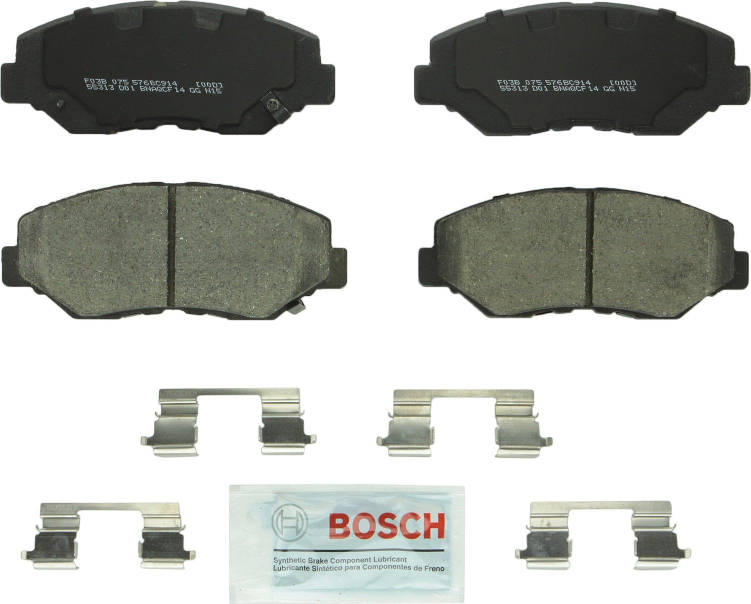 Bosch Bc914 Quietcast Premium Ceramic Disc Brake Pad Set - Compatible With Select Acura Ilx; Honda Accord, Civic, Cr-V, Element, Fit; Front