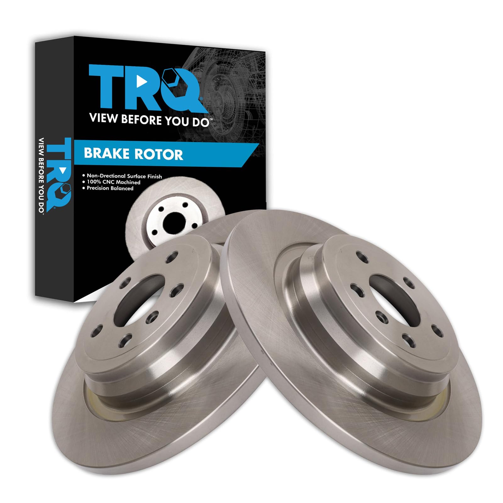 Trq Rear Brake Rotors Set Compatible With 2016 Mercedes-Benz Gle300D 2016-2018 Gle350 2015 Ml250 2012 Ml350