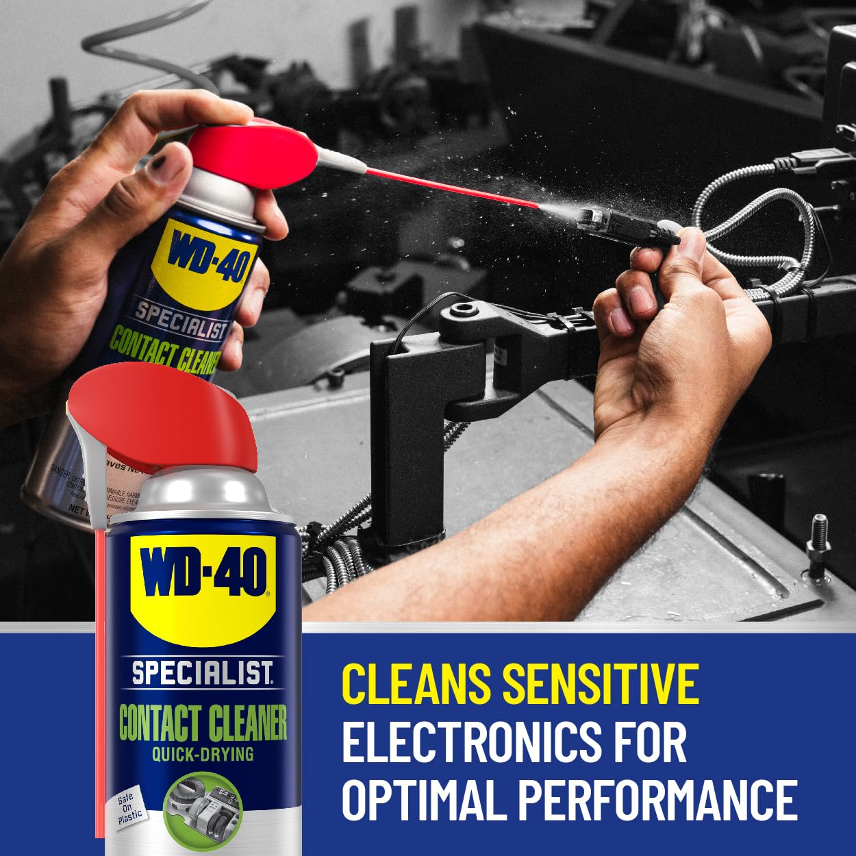 Wd-40 Specialist Contact Cleaner Spray With Smart Straw, Twin Pack , 11 Oz, [12-Pack]