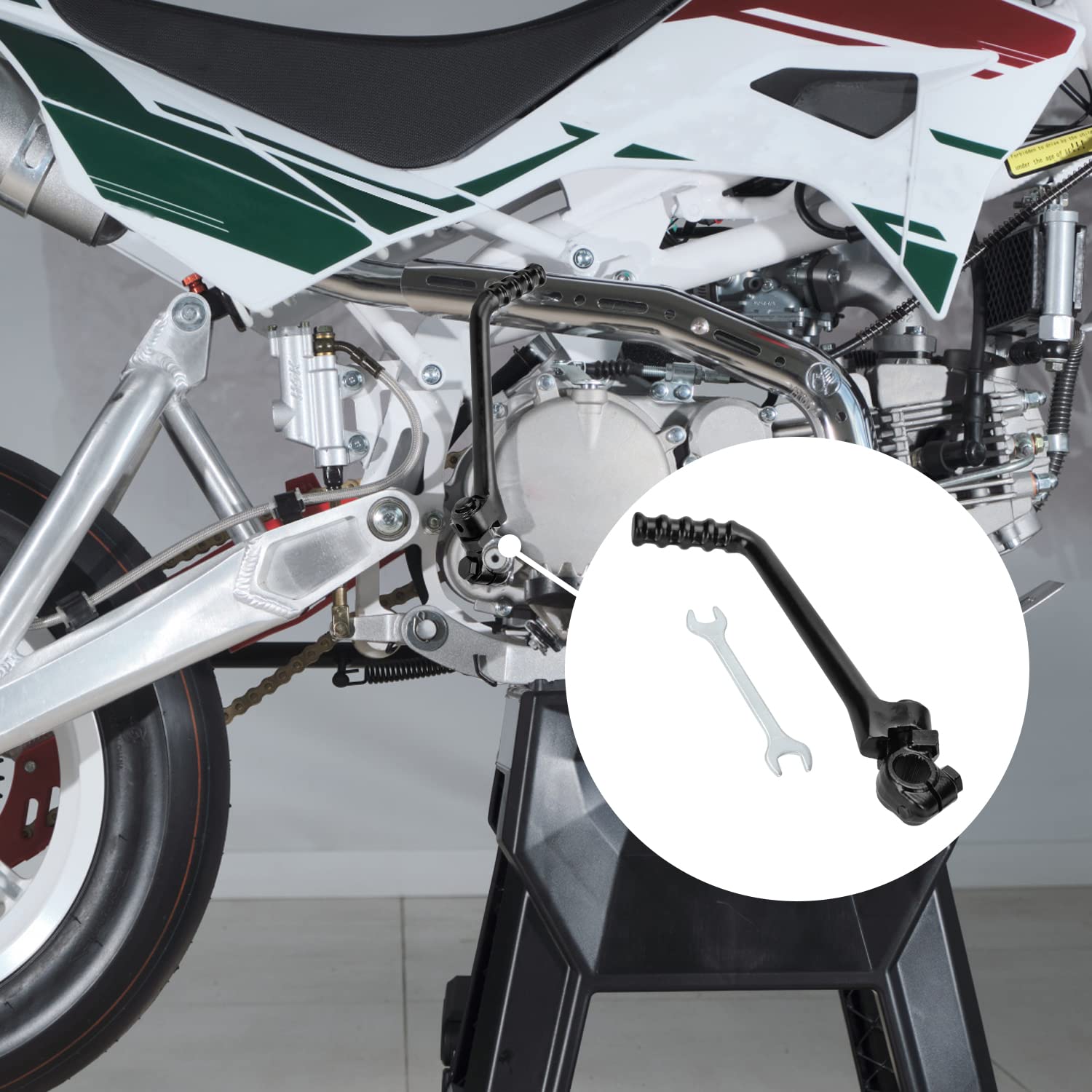 Yoxufa 16Mm Kickstart Lever For 125Cc 140Cc 150Cc 160Cc 200Cc 250Cc Ssr Kx Klx Yx Cb Cg Ycf Sdg Apollo Coolster Taotao Kayo Pitster Pro Suzuki Drz Piranha Thumpstar Lifan Atomik Pit Dirt Bike Parts