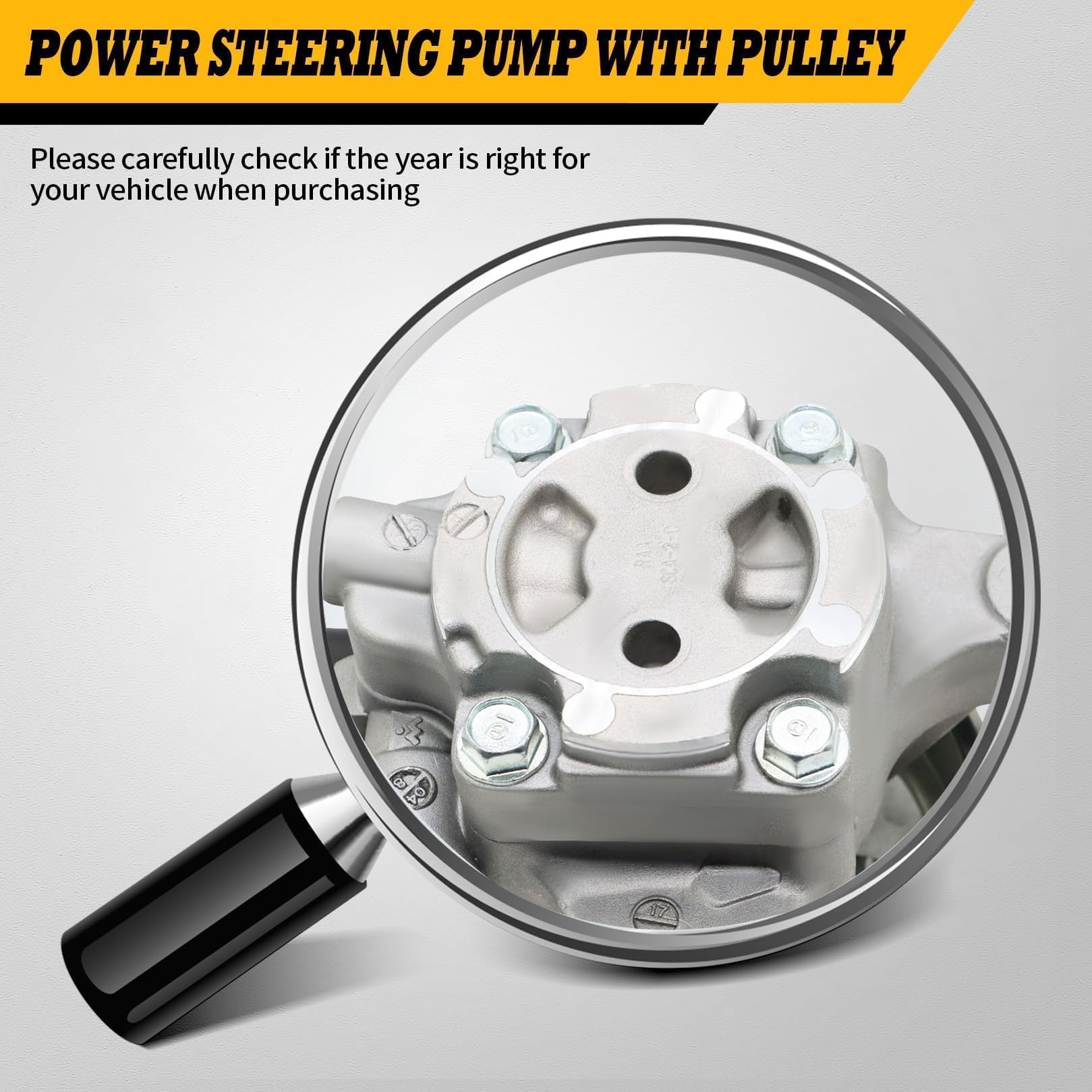 Jecoupoon 21-5341 Power Steering Pump Compatible with Accord 2003 2004 2005 2006 2007 2.4L with Pulley 96-5341 56110RAAA01