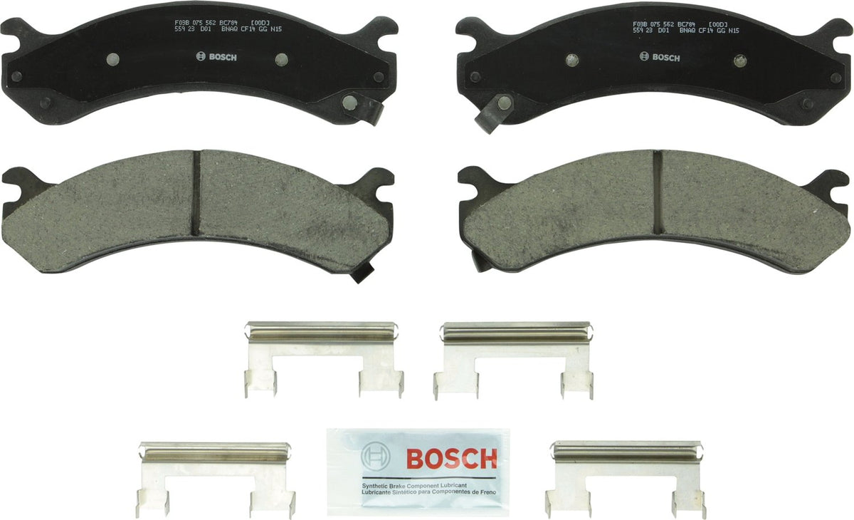 BOSCH BC784 QuietCast Premium Ceramic Disc Brake Pad Set - Compatible with Select Chevrolet Avalanche, Silverado, Express, Subur