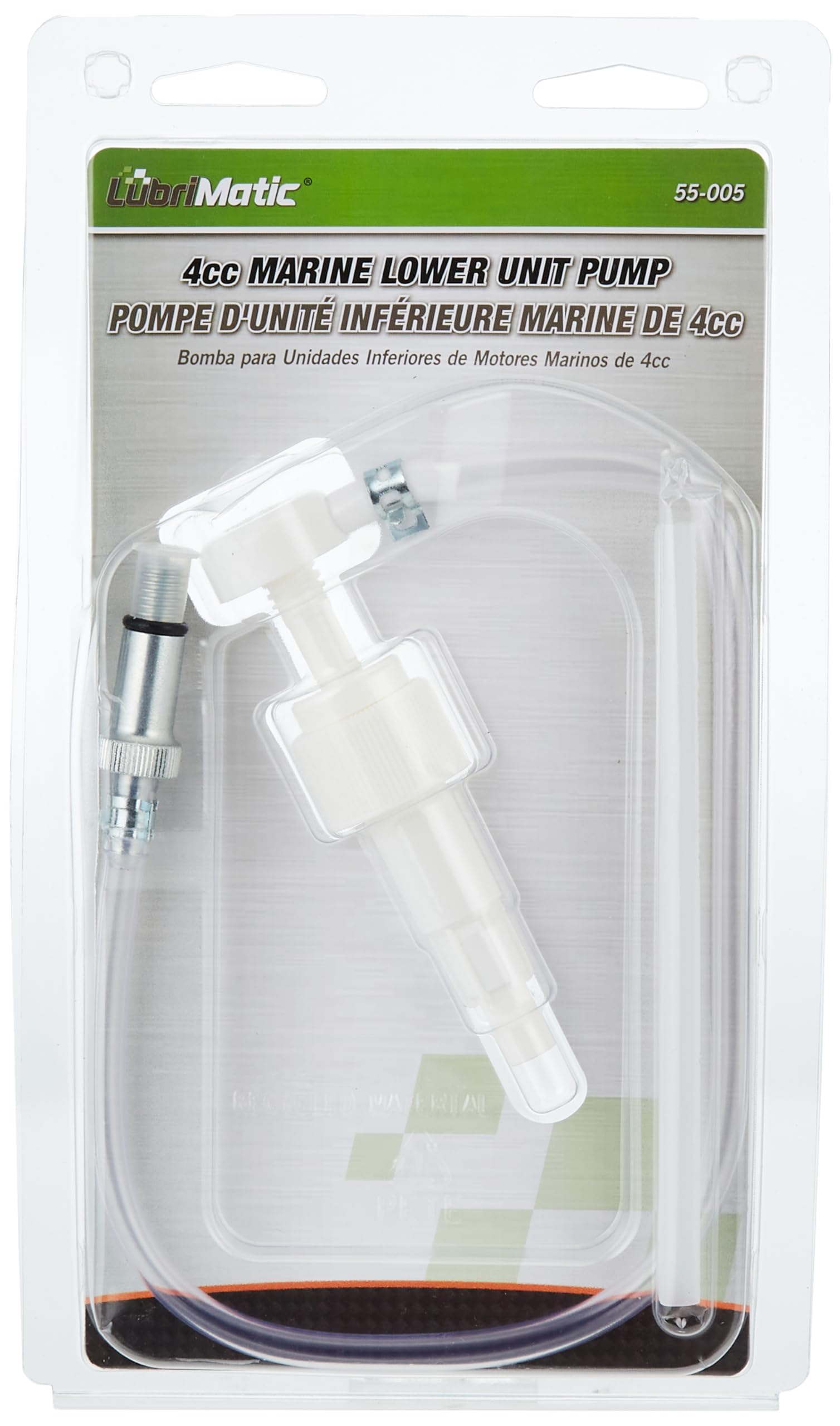 LubriMatic 55-005 4CC Fluid Pump for Quart Size Bottles w/ Metal Marine Fitting