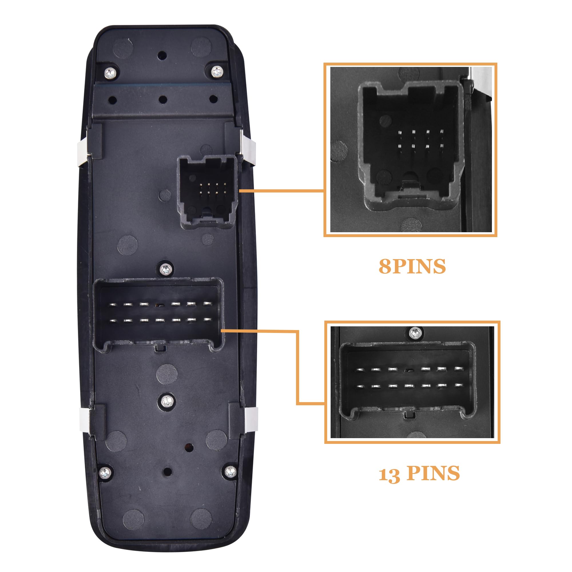 Driver Side Master Power Window Switch 8+13 Pins Compatible With 2008-2012 Jeep Liberty 2007-2011 Dodge Nitro 2009-2010 Dodge Jo