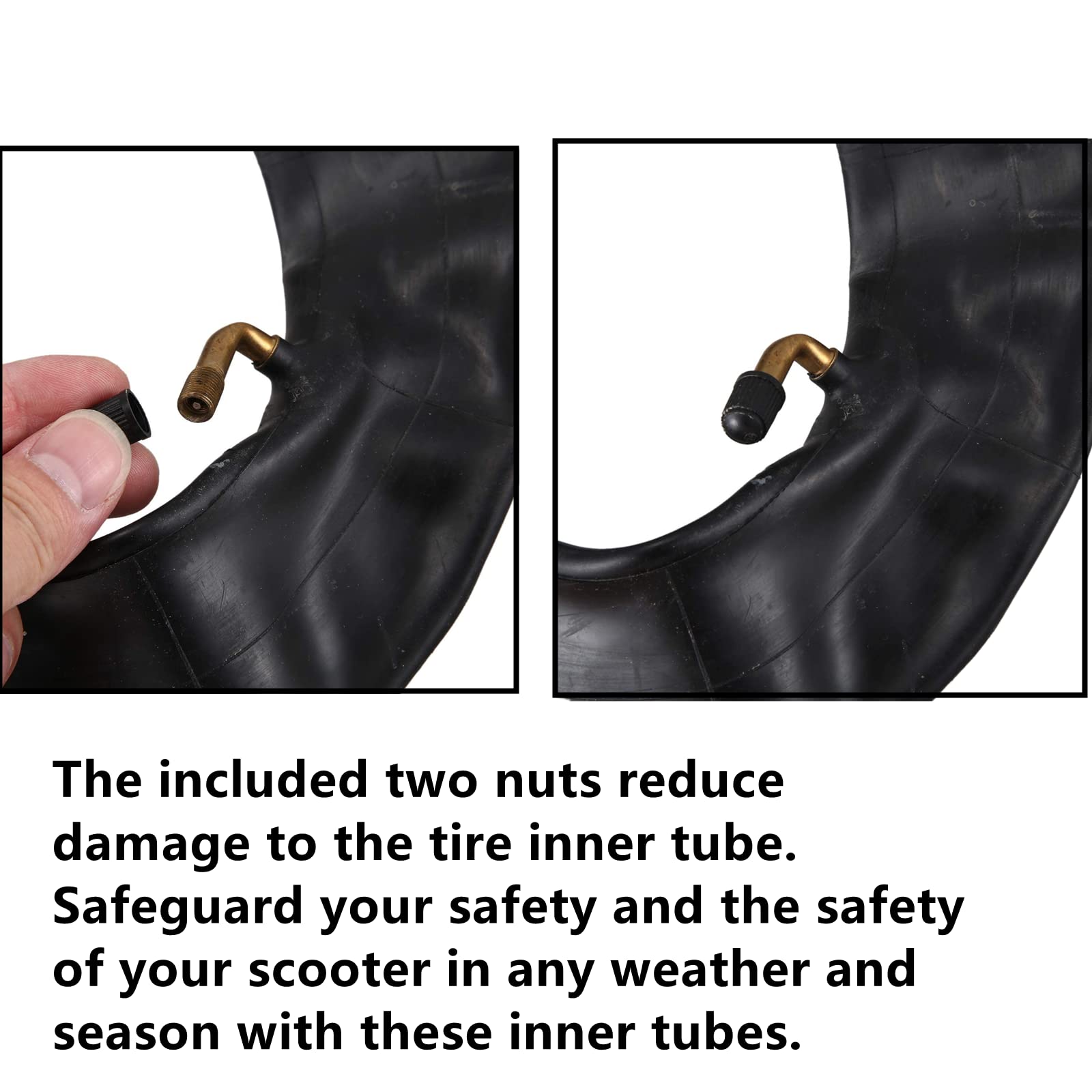 ENLAYER 2Pcs Inner Tube for 10 Inch Electric Scooter Tires - 70/65-6.5, Durable Black Replacement Tubes