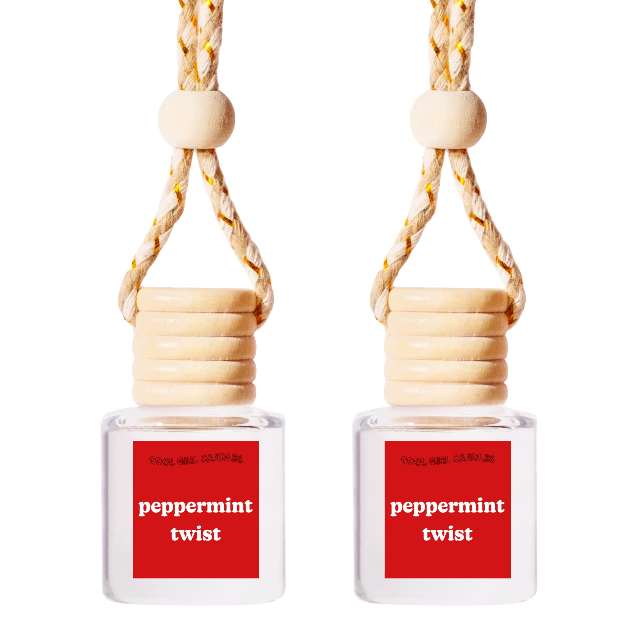 Coolgirlcandles Peppermint Twist Car Air Hanging Fragrance Oil Diffuser Car Air Freshener Diffuser For Essential Oils, Scents Ar