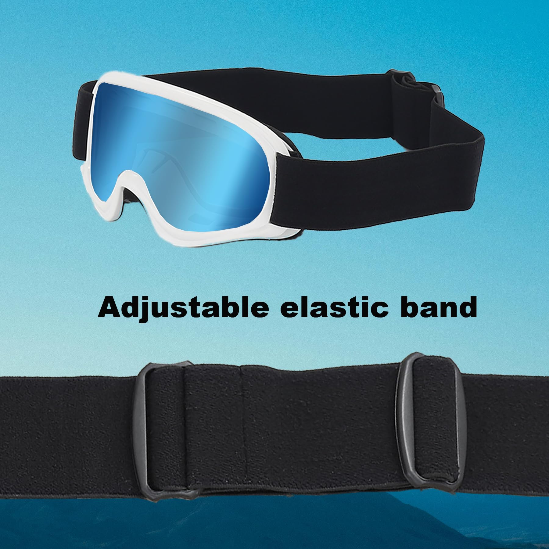 LJDJ Kids Dirt Bike Goggles ATV Motorcycle Off-Road Riding Motocross Glasses with Sun UV Protection Balaclava Full Face Cover (W