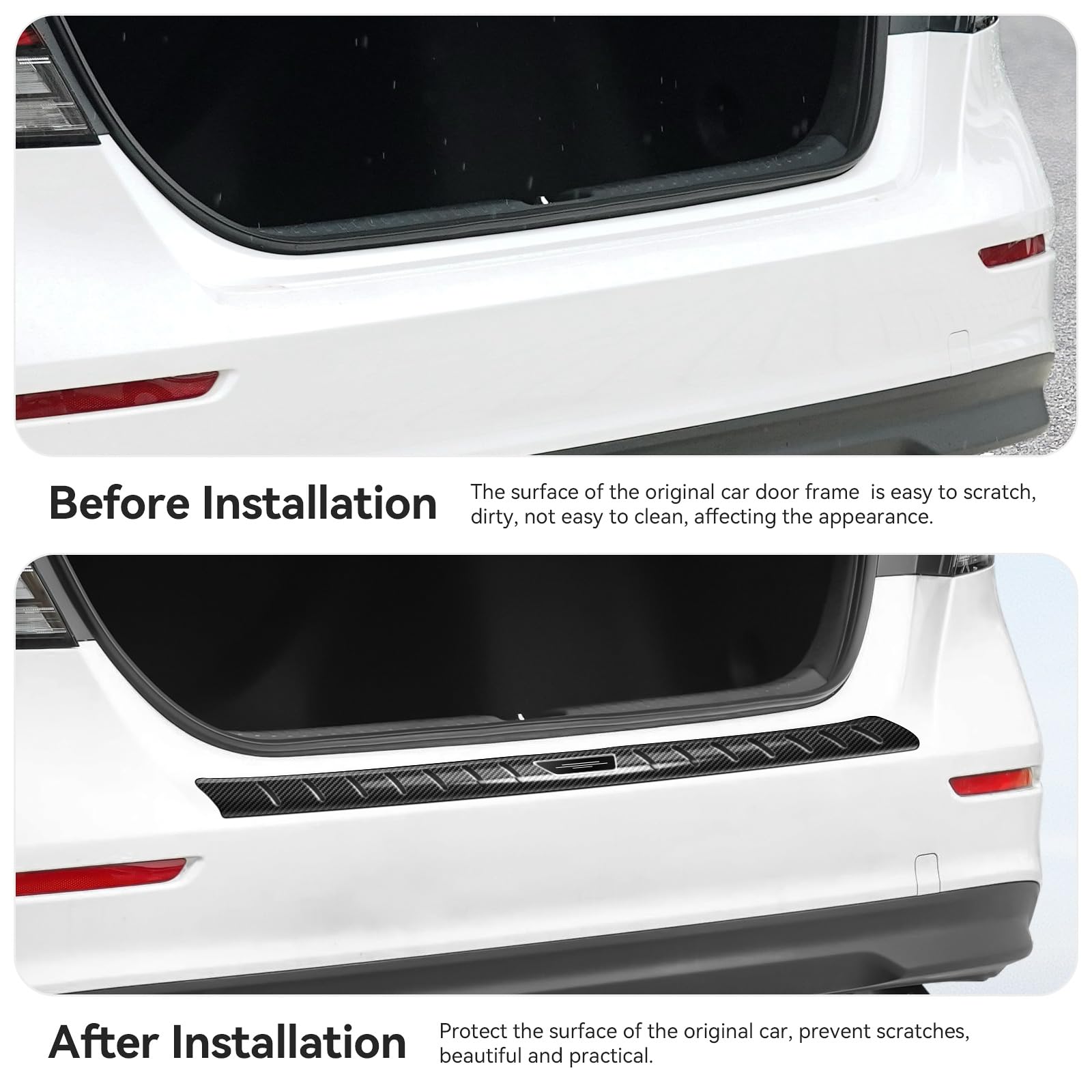 Bercicci Exterior Rear Bumper Protector for Honda Accord 2023 2024 2025 Hybrid (Include HEV) Accessories Stainless Steel Rear Bu