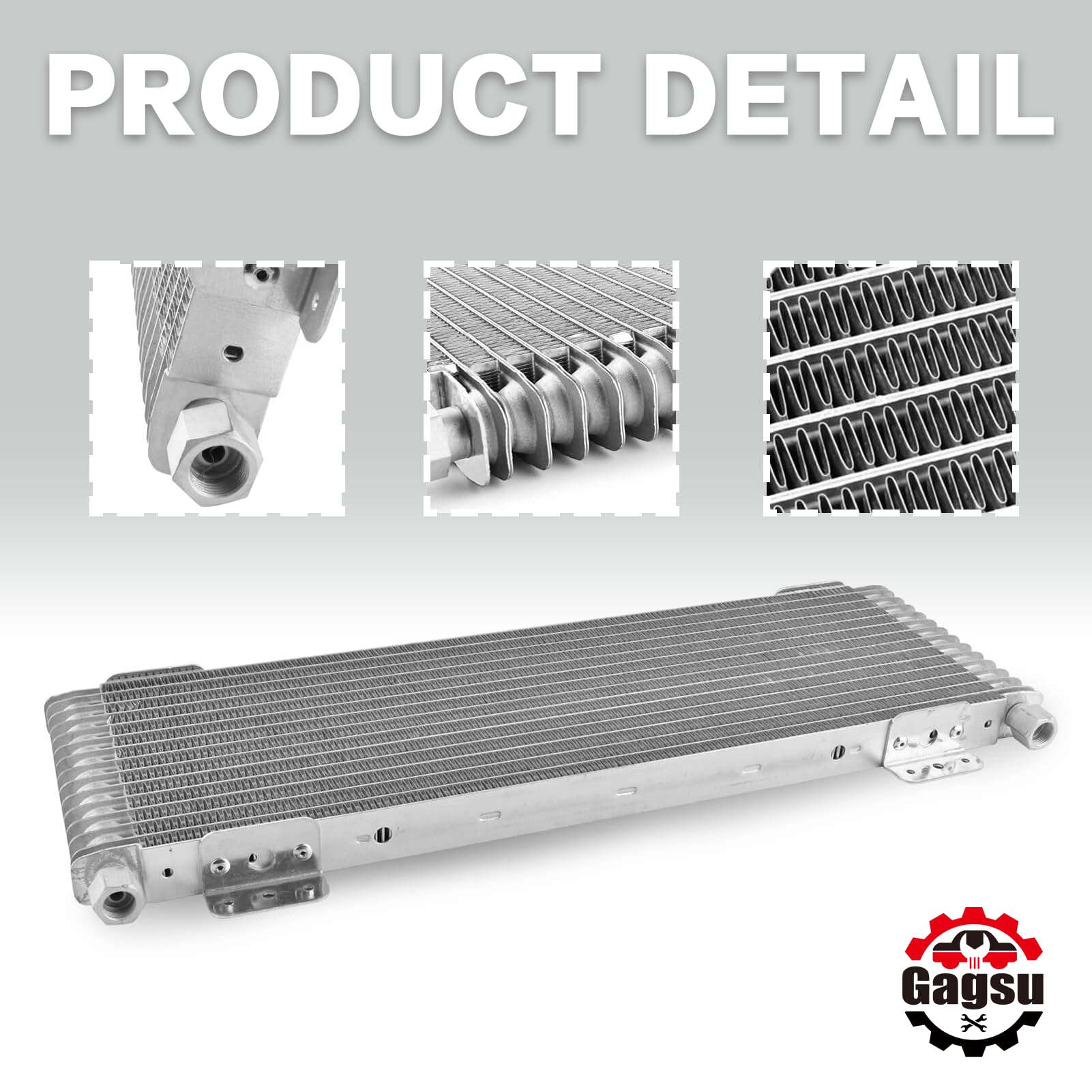 Gagsu 40K Transmission Oil Cooler Lpd47391 Compatible With Tru Cool Heavy Duty 40,000 Gvw Max - Low Pressure Drop Trans Cooler