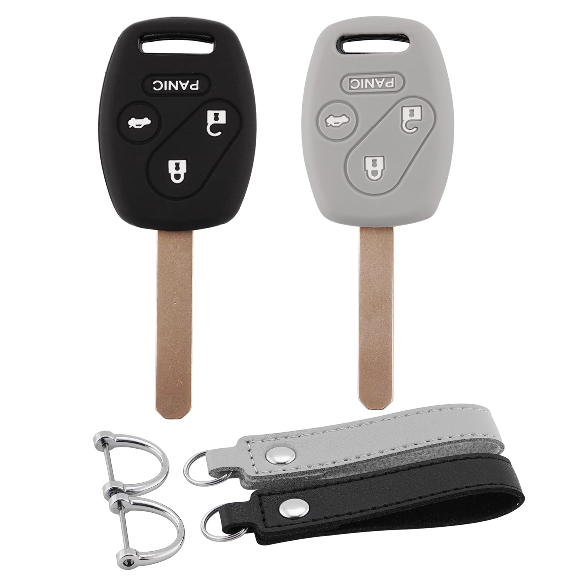 Koaudb Silicone Rubber Key Fob Cover Compatible With Honda Accessories 4 Buttons Accord Civic Cr-V Pilot Element Accord Crosstou