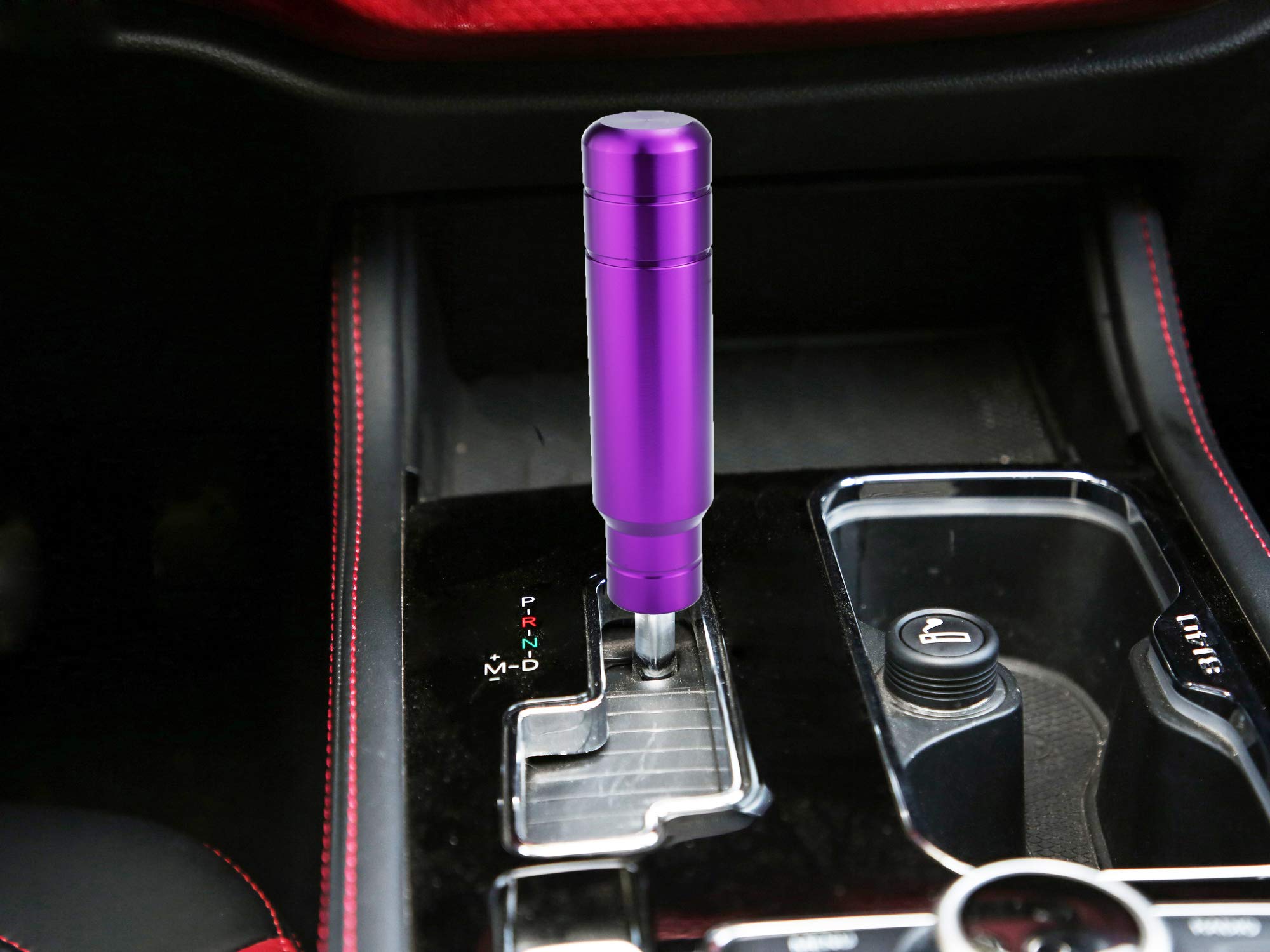 Abfer Metal Heavy Shift Knob, 5'' Aluminum Alloy Weighted Gear Lever Stick Shifter Handle Fit Most Automatic Manual Vehicle