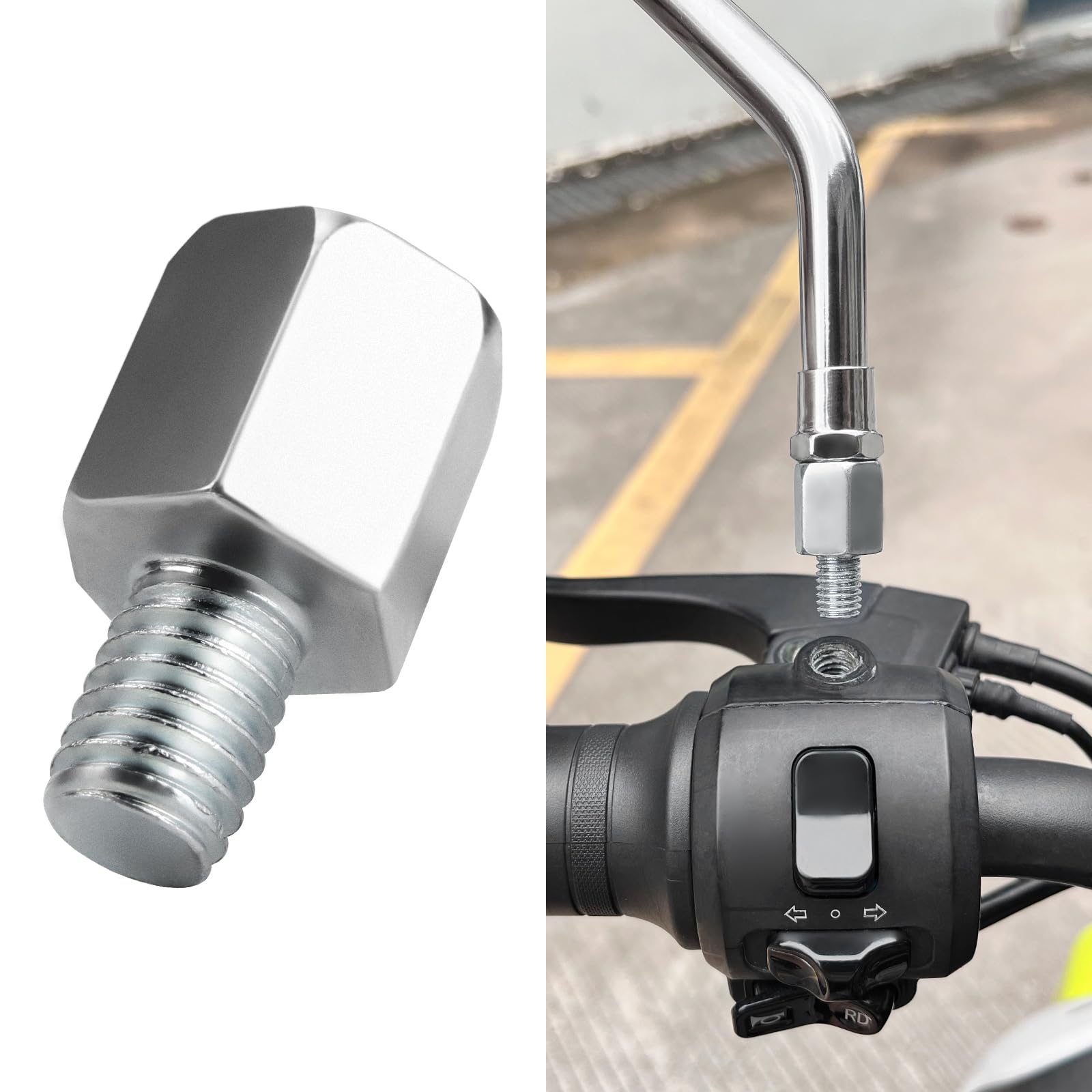 Motorcycle Mirror Mount Adapter 10Mm To 10Mm/8Mm Standarad/Reverse Motorcycle Rear Mirror Adapter Threads