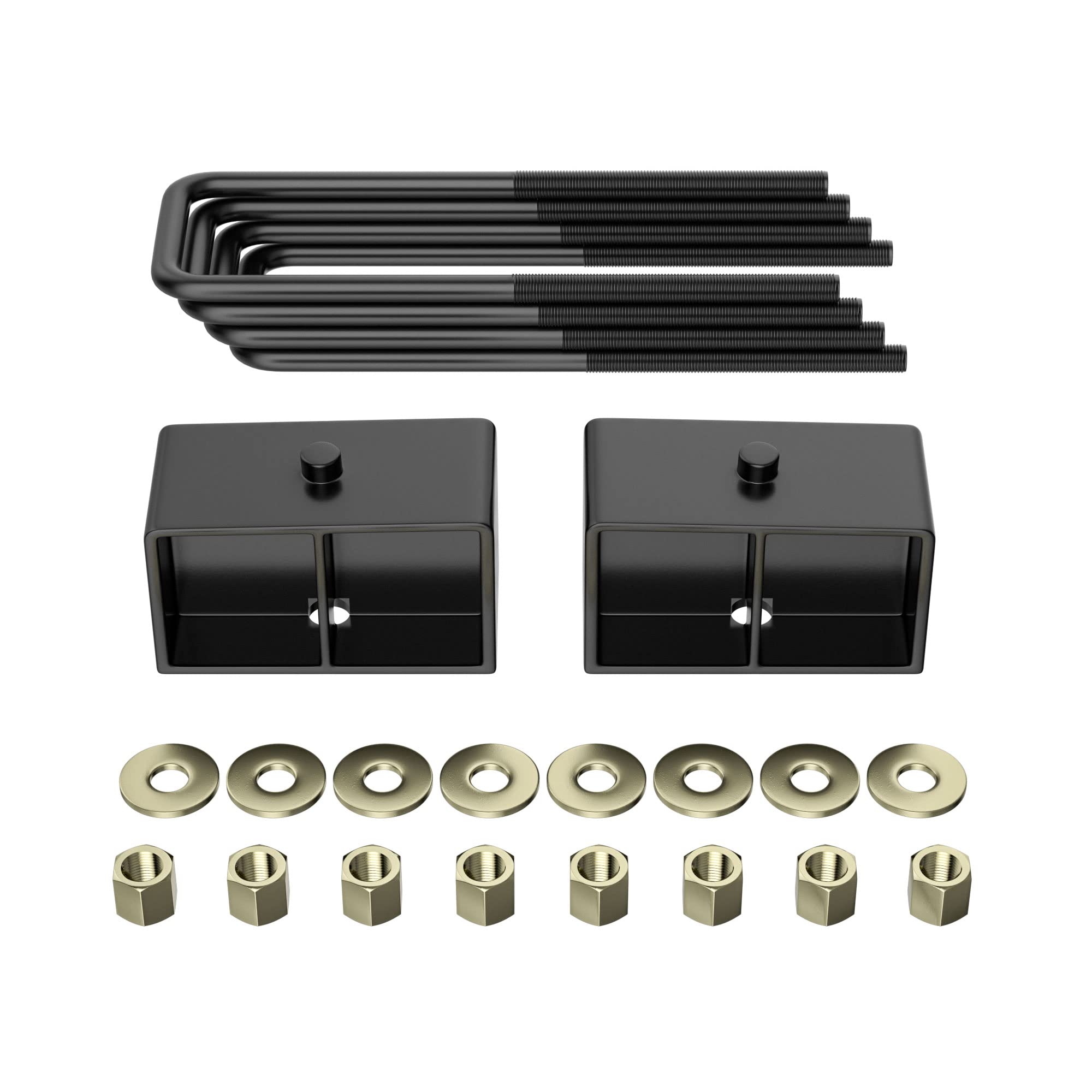 3 ' ' Rear Leveling Lift Block Kit Compatible With 1999-2023 Silverado 1500 Sierra 1500, 3 Inch Black Leveling Lift Block Extend