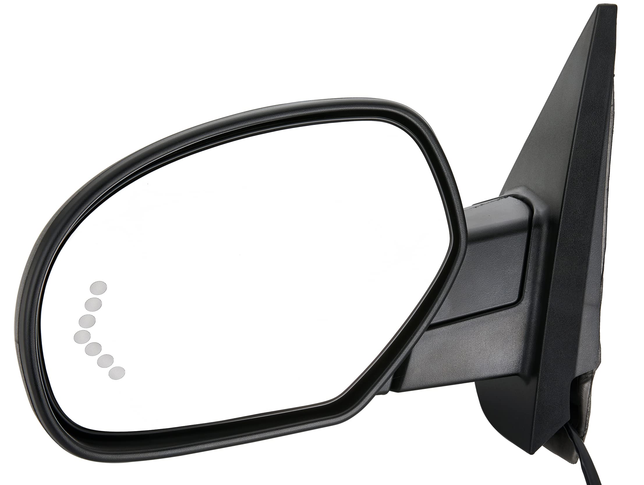 Zaposts Side View Mirror Fit For 07-13 Chevy Silverado 1500 2500 Hd 3500 Hd,Gmc Sierra 1500 2500 Hd,Gmc Yukon/Yukon Xl 1500 Power Heated Manual Folding With Arrow Turn Signal Puddle Light Driver Side