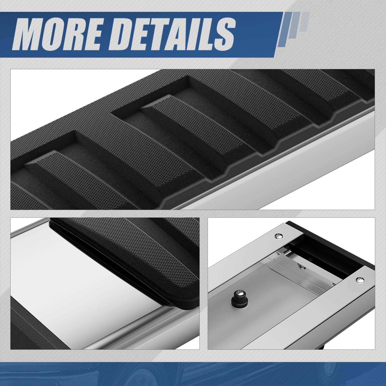 Auto Dynasty Running Boards Compatible With 2007-2019 Chevy Silverado Gmc Sierra 1500 2500Hd 3500Hd Extended Cab, Stainless Stee