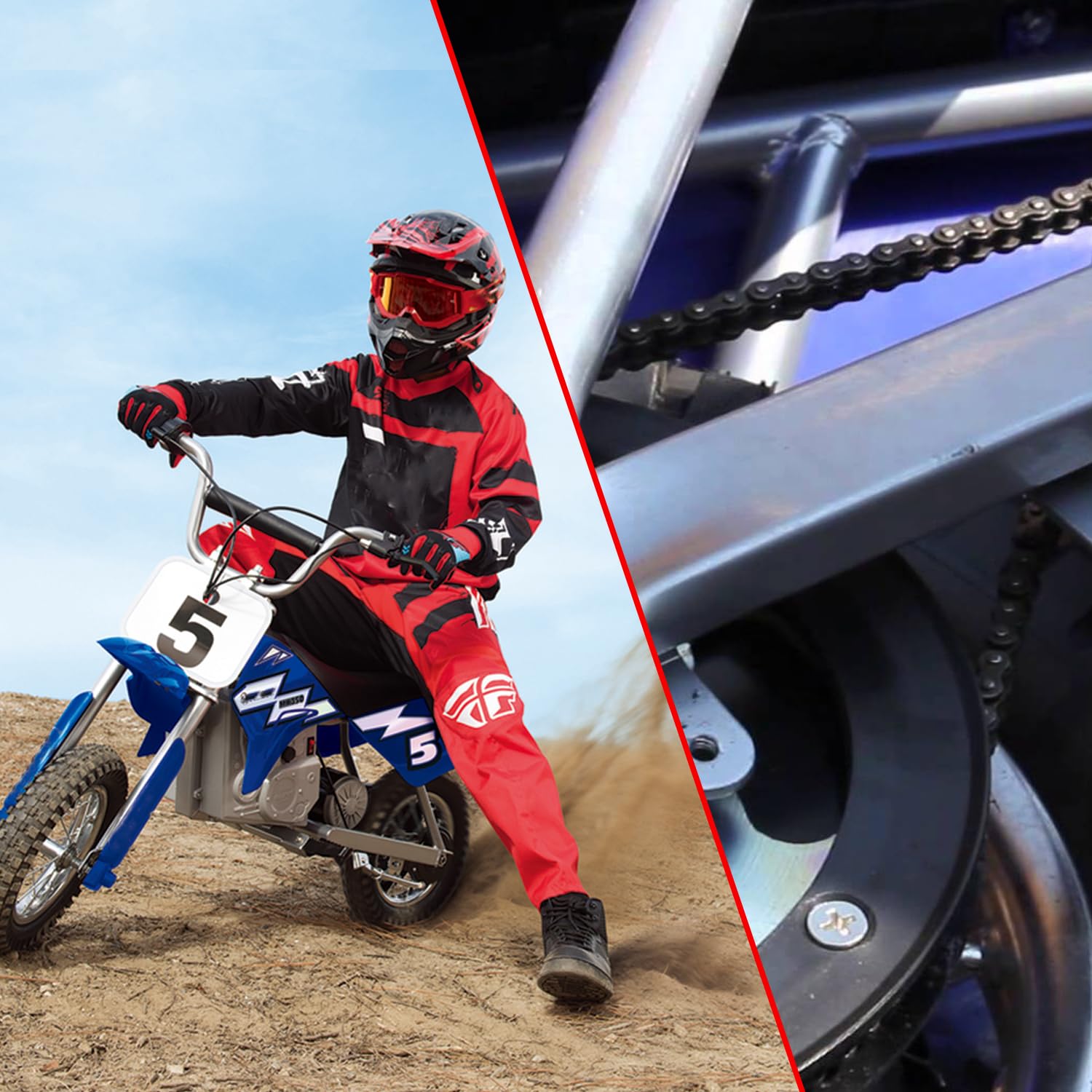 Kamier 25H Roller Chain 10 Feet 480 Links Breaker For Razor Mx350 Mx500 Mx650 Sx500 Rsf650 Dirt Bike E300 E200 E100 Electric Sco