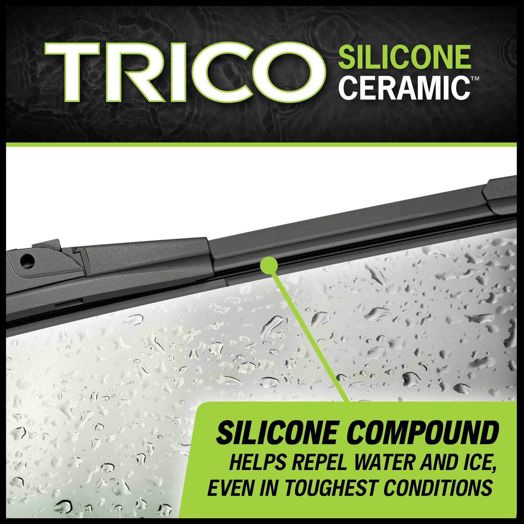 Trico Silicone Ceramic™ (90-220) 22 Inch Automotive Replacement Windshield Wiper Blades For My Car, Ceramic Coated Silicone Super Premium All Weather Beam Blade For Select Vehicle Models