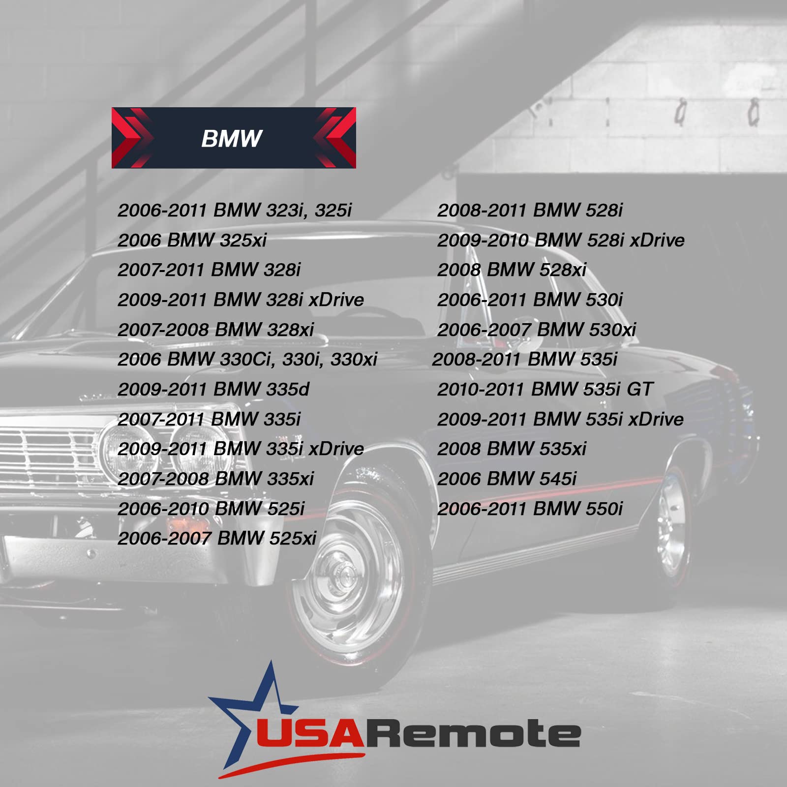 Car Key Fob Keyless Entry Remote Fits Bmw 3, 5, Series (Kr55Wk49123, Kr55Wk49127)