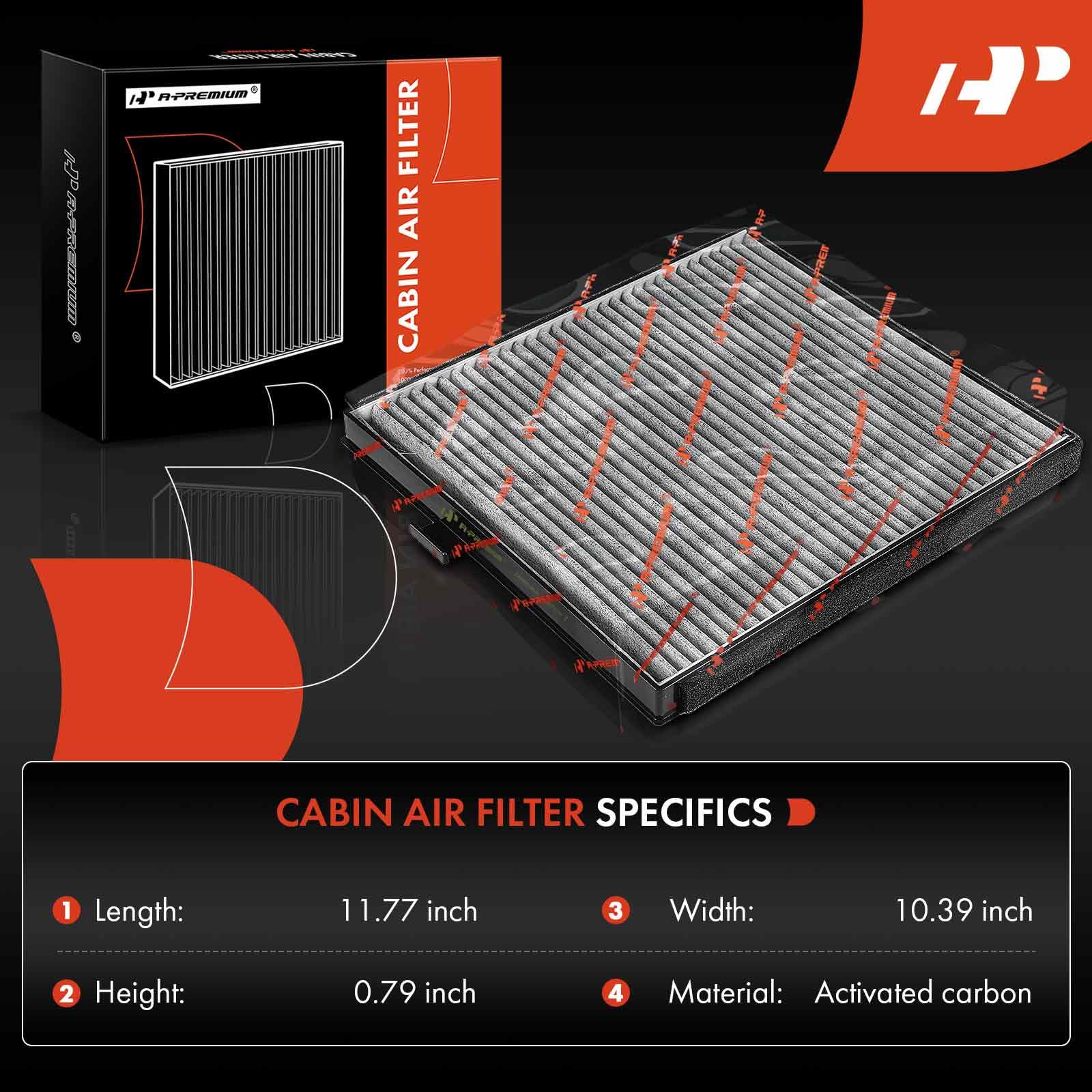 A-Premium Behind Glove Box Cabin Air Filter W/Activated Carbon Compatible With Honda Pilot 2003-2008, Odyssey 1999-2004 & Mdx 20