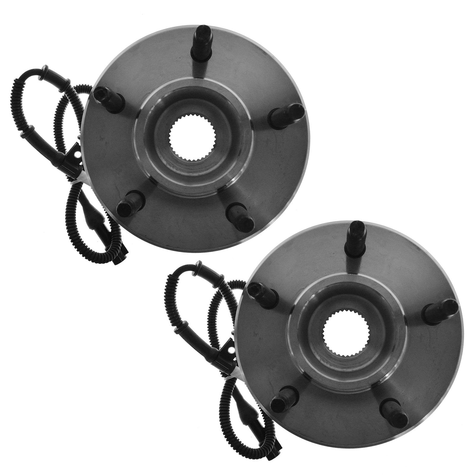 Trq Front Wheel Hub Bearings Assembly Set Compatible With 2000-2002 Ford Expedition Lincoln Navigator