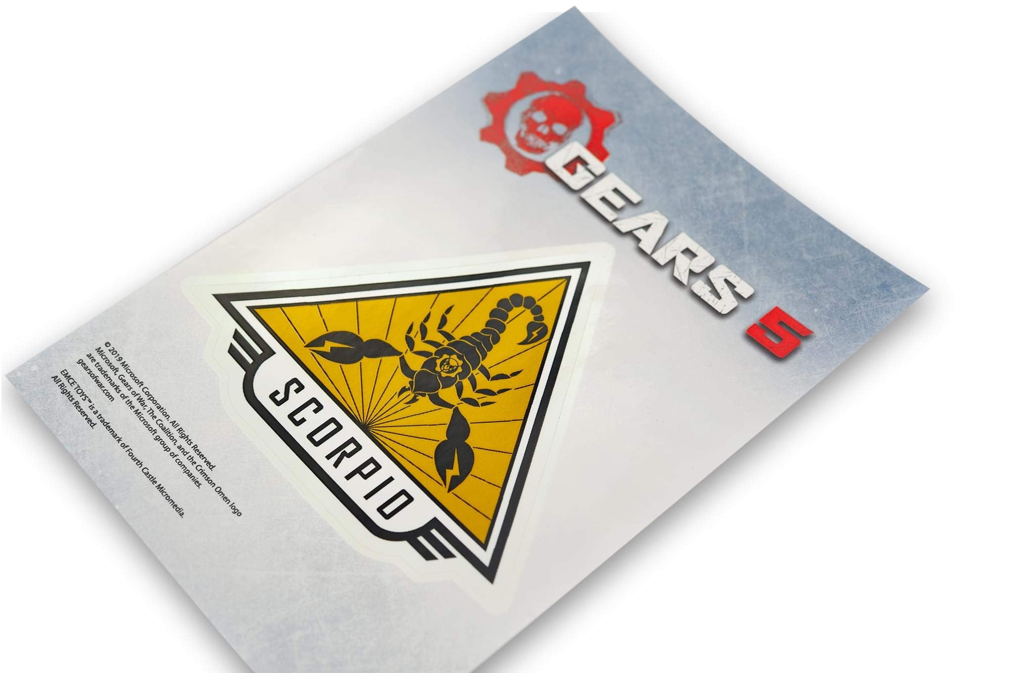 Gears Of War 5 Team Scorpio Vinyl Decal - 5X7 Inch Durable Scorpion Symbol Sticker - Collectible Gears Merchandise Banner - Offi