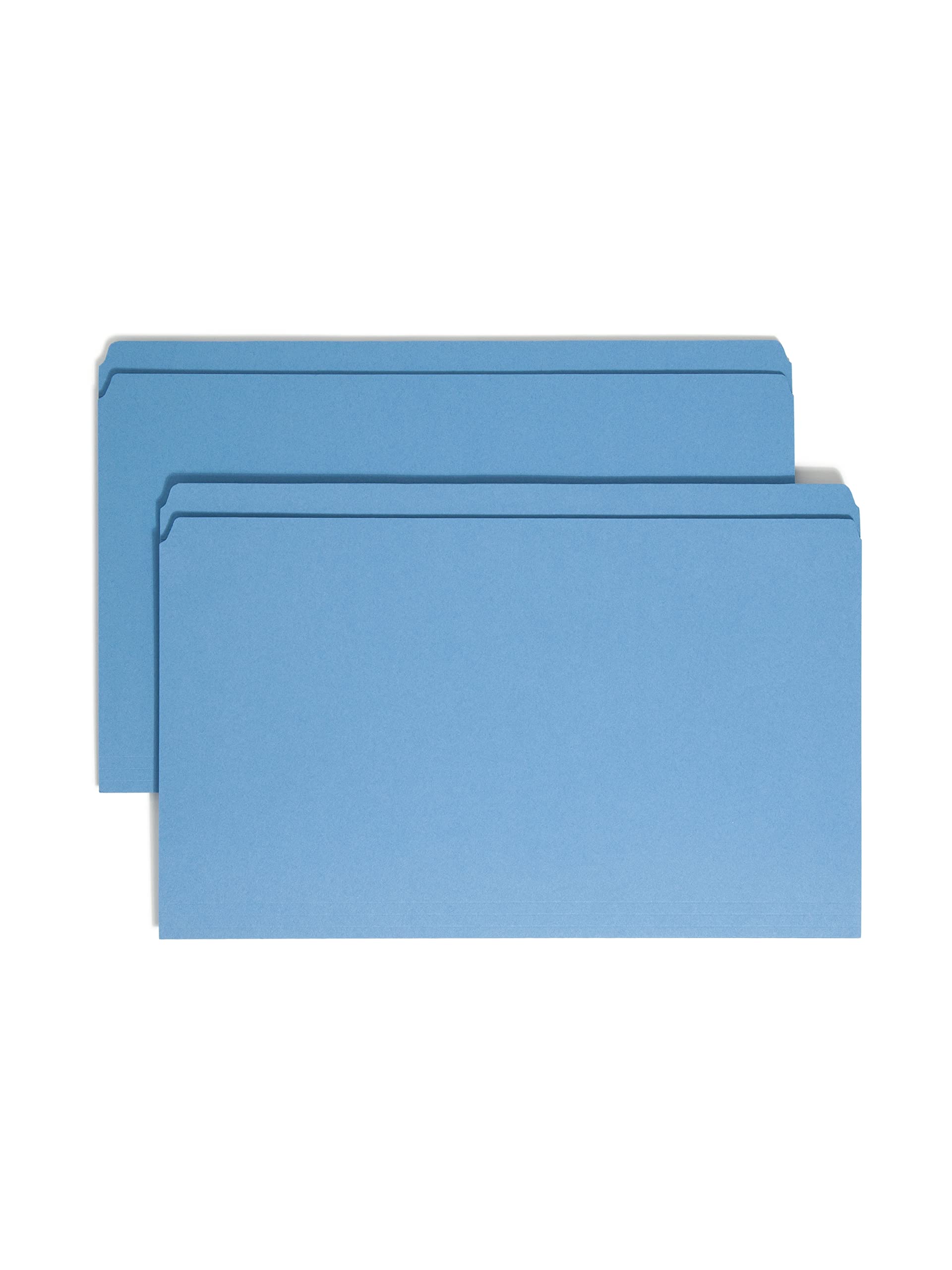 Smead File Folder, Reinforced Straight-Cut Tab, Legal Size, Blue, 100 Per Box (17010)
