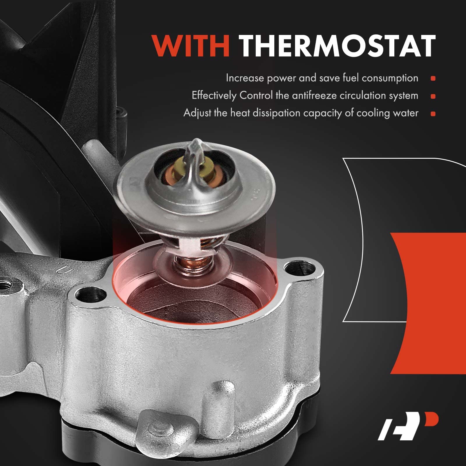 A-Premium Upper Intake Manifold with Gaskets Thermostat Kits Compatible with Ford E/F Series, E150, E250, E350, E450, F150, F250