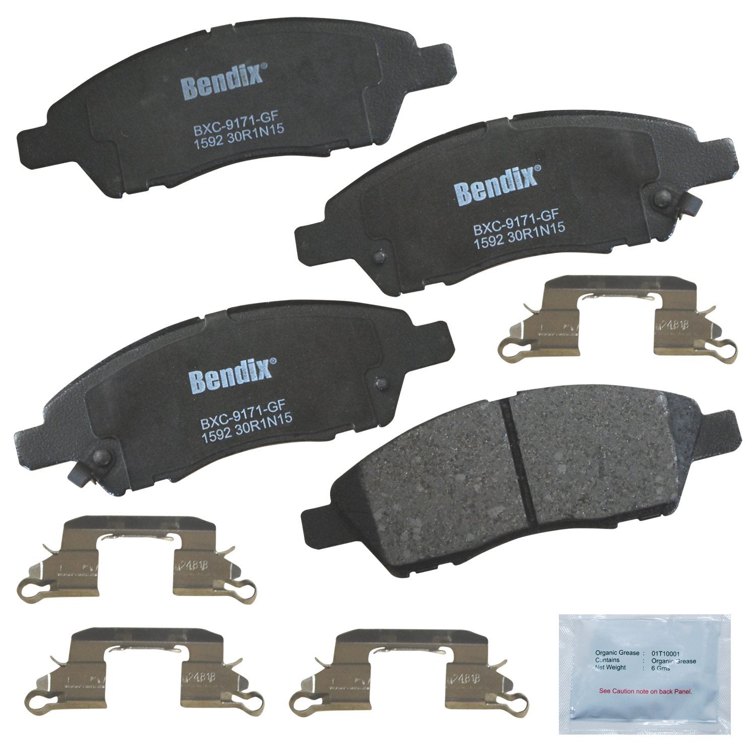 Bendix Priority1 Cfc1592 Ceramic Front Brake Pads For Nissan March 2020-2015, Micra 2019-2015, Note 2019-2014, V-Drive 2020, Ver