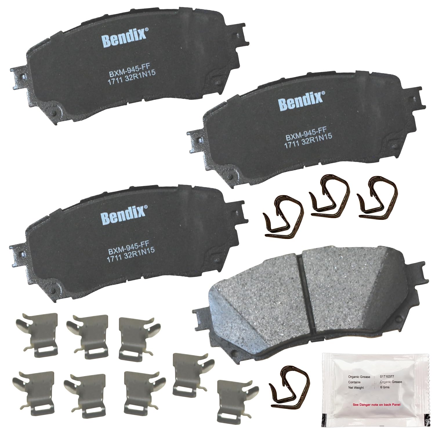 Bendix Priority1 Cfm1711 Semi-Metallic Front Brake Pads For Mazda 6 2021-2014