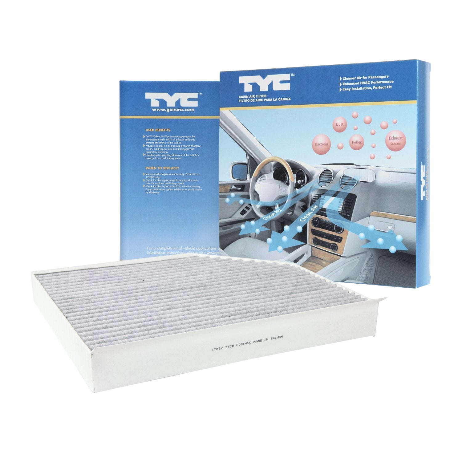TYC Cabin Air Filter Compatible with 2009-2020 Audi A4
