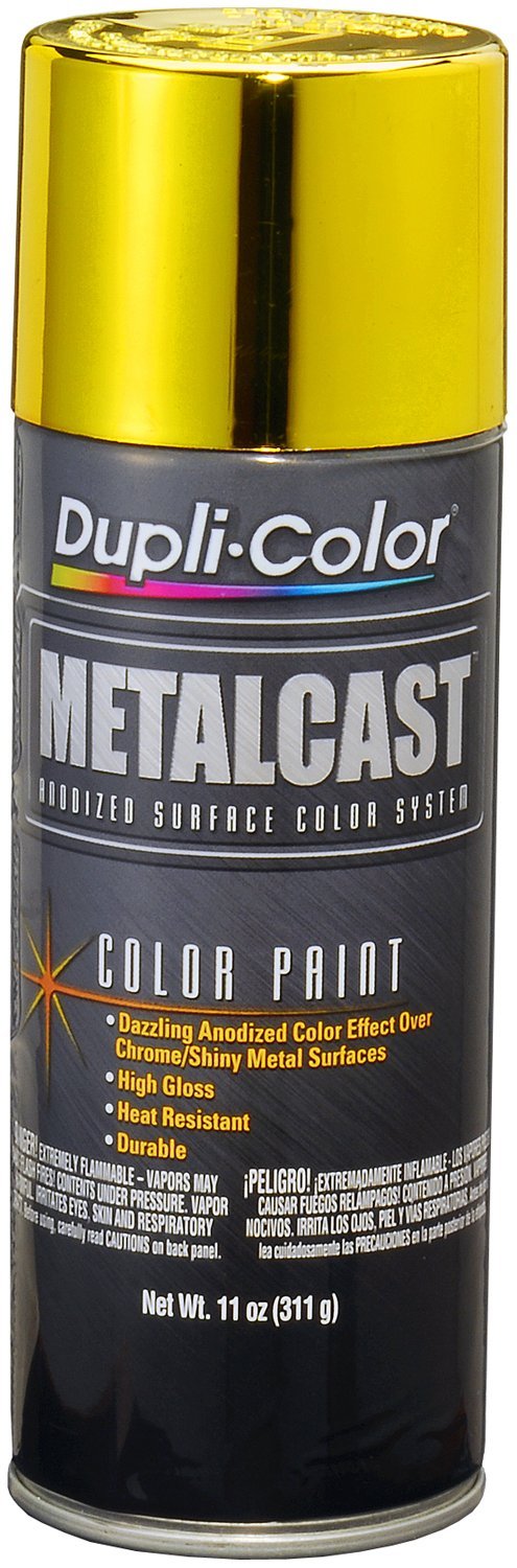 Dupli-Color Mc202-6 Pk Metalcast Automotive Spray Paint - Yellow Anodized Coating - 11 Oz Aerosol Can Pack Of 6