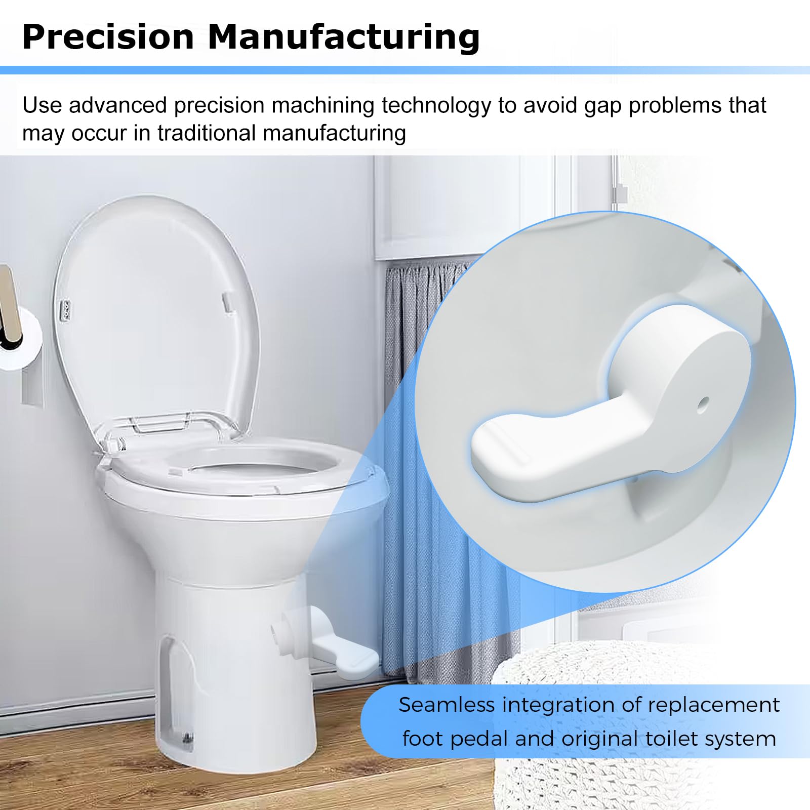 Lymorexan RV Toilet Flush Pedal for Dometic 300/310/320/321 RV Toilet Repair Parts Foot Pedal Replacement for Dometic RV Toilets