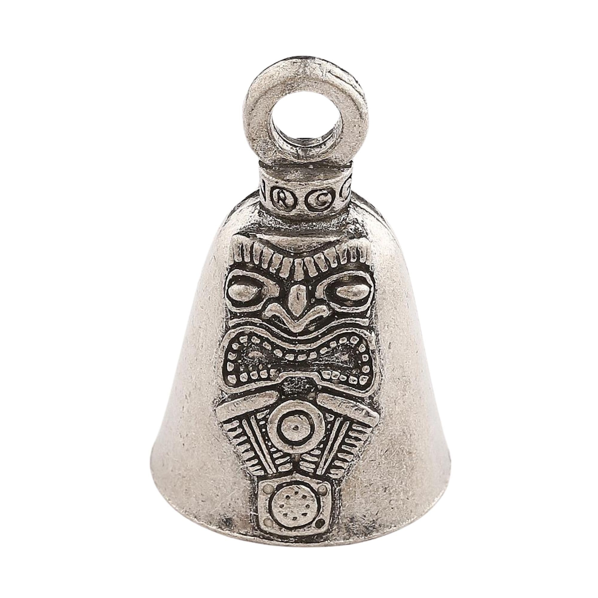 Guardian Bell Hula Girl Tiki Good Luck Bell w/Keyring & Black Velvet Gift Bag | Motorcycle Bell | Lead-Free Pewter | Good Luck G