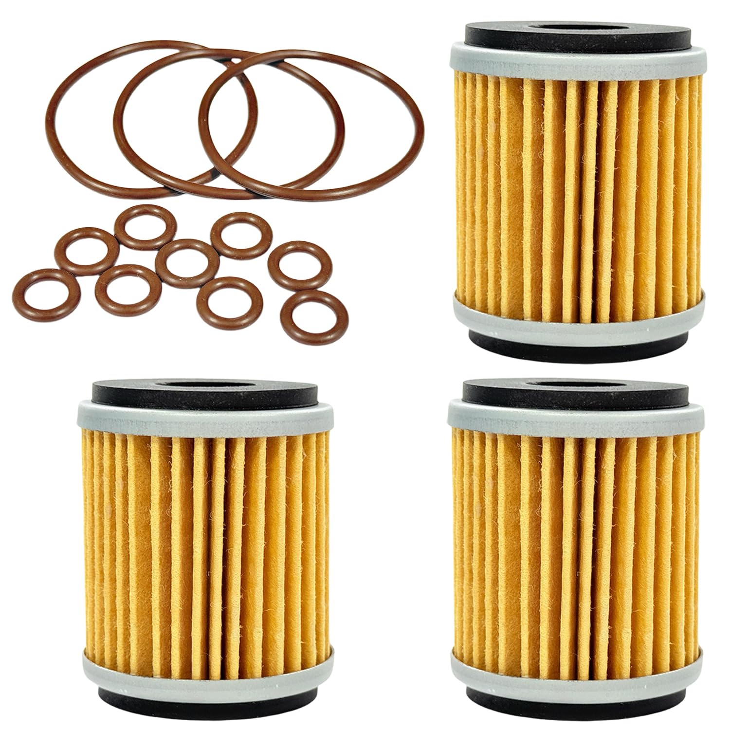 BIGLKNM 3 Packs Oil Filter with O-Ring 5D3-13440-09-00 for Yamaha YFZ450 YZ250F YZ426F WR250F WR450F WR426F 5D3-13440-02-00 9321