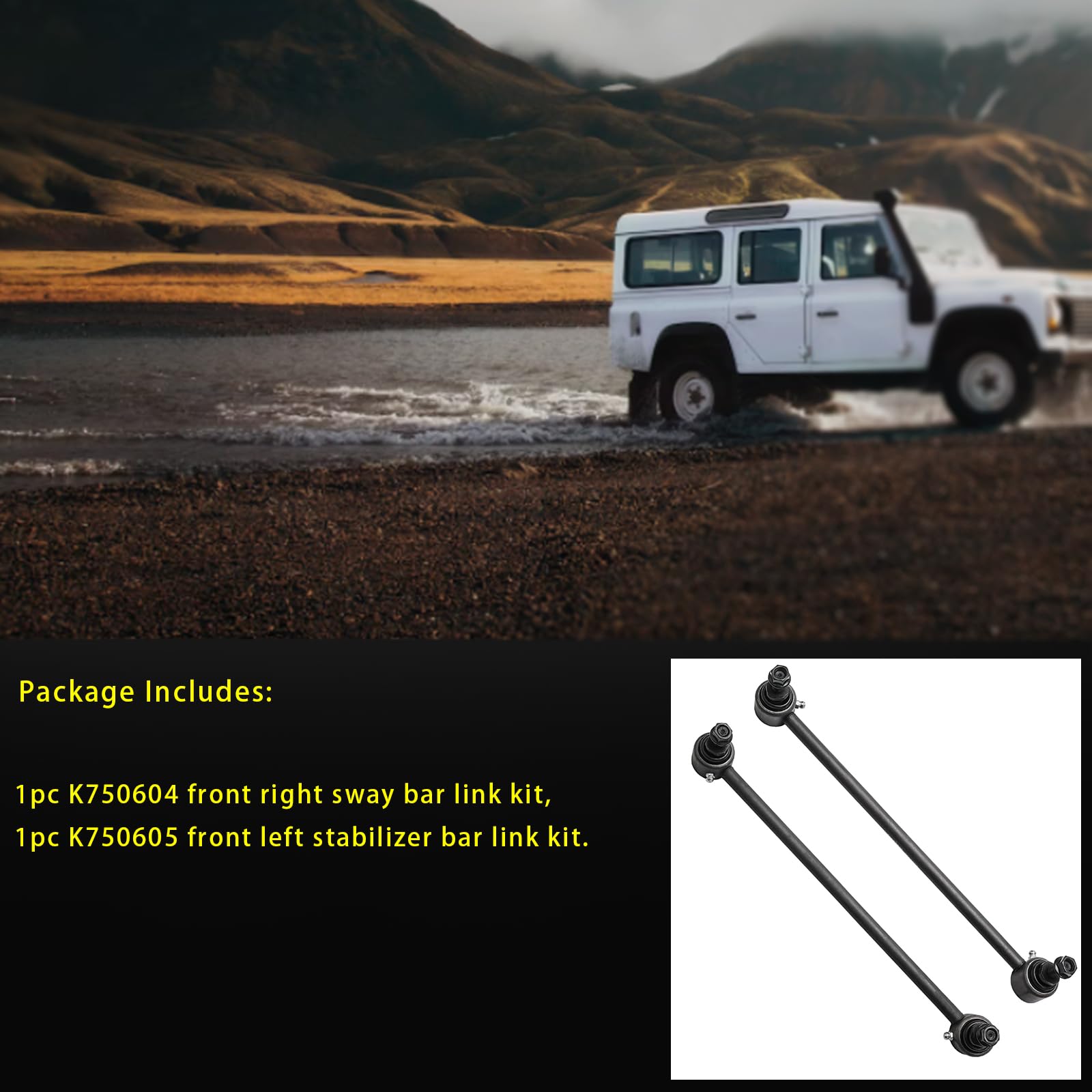 Hhcm 2Pc Front Sway Bar Link Kit K750604 K750605 For Honda Civic 2012 2013 2014 2015, Front Right Stabilizer Bar End Link And Fr