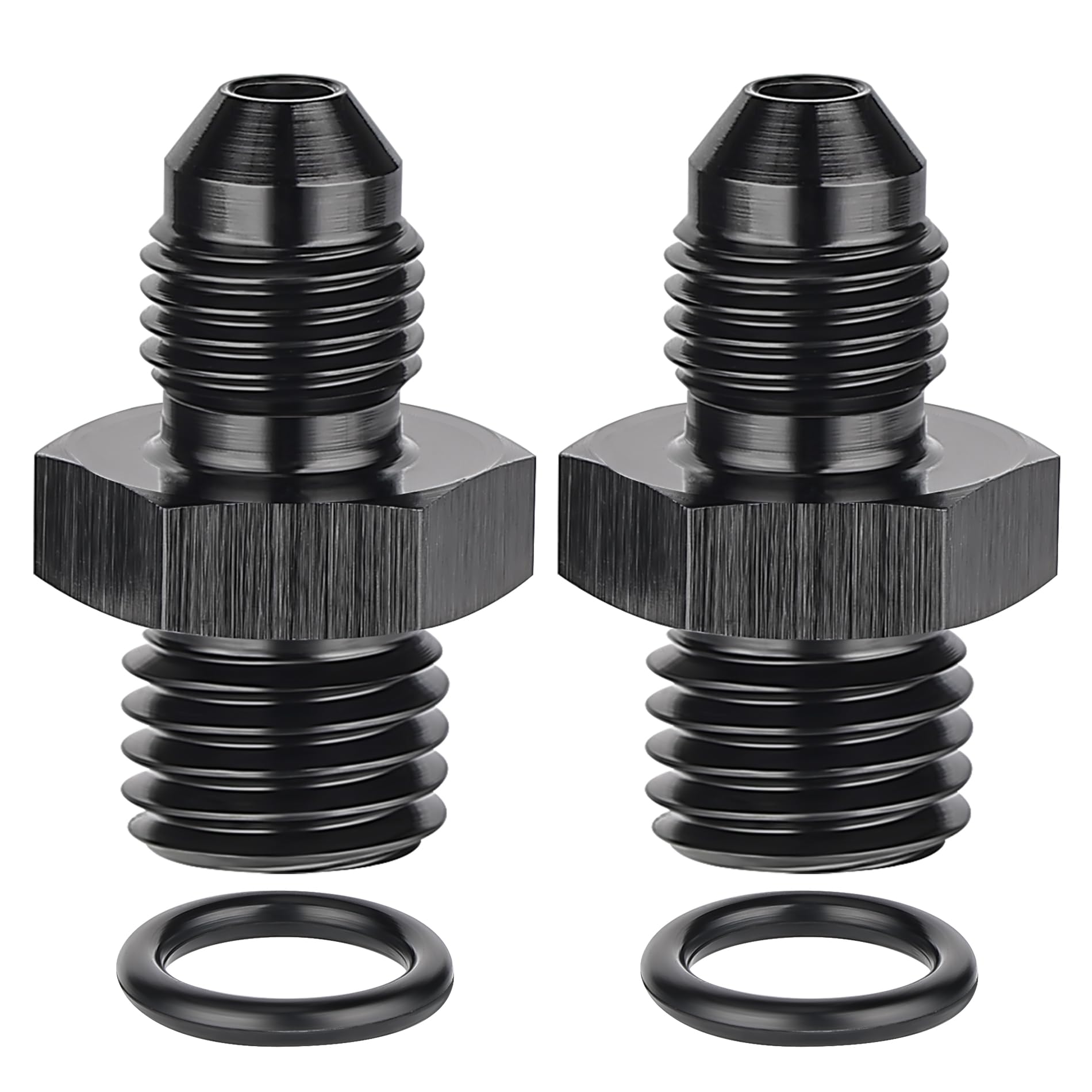 Evil Energy 3An Male Flare To M12 X 1.25Mm Male Metric Fitting Adapter Aluminium Alloy 2Pcs