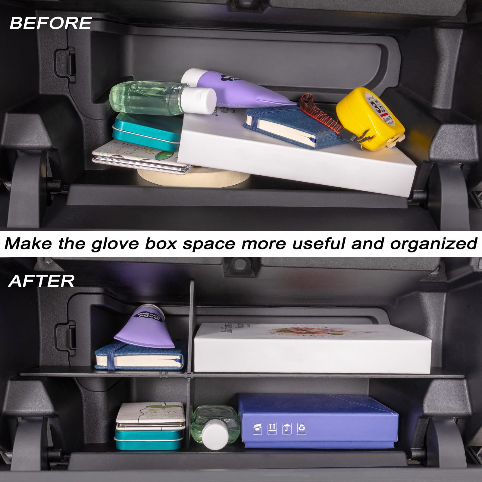 Jkcover Glove Box Organizer Compatible With 2024 2025 Toyota Tacoma(4Th Gen Tacoma) Glove Box Compartment Insert Storage Divider