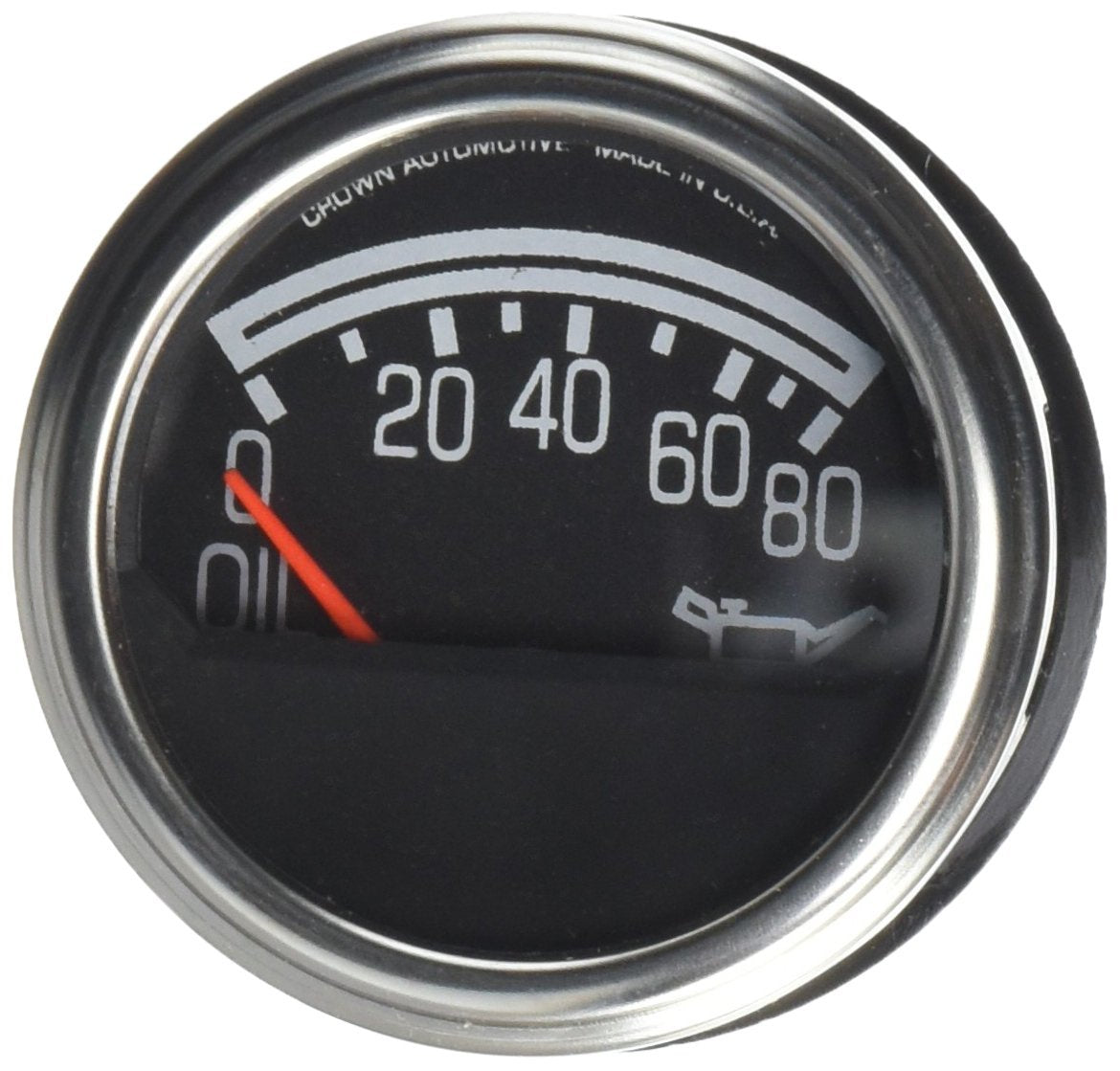 Crown Automotive J5750279 Oil Pressure Gauge, Black Silver