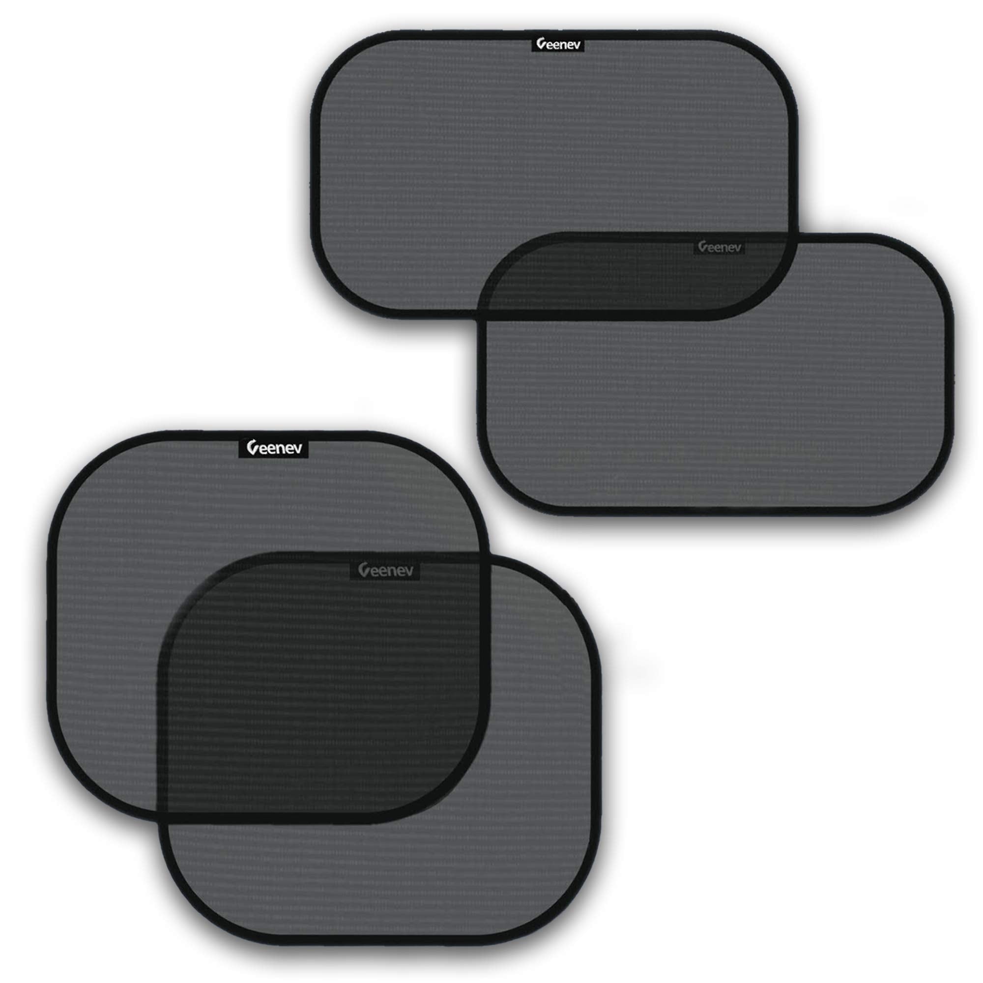 Car Sun Shades For Side And Rear Window (4 Pack) - Car Sunshade Protector - Protect Your Kids And Pets In The Back Seat From Sun