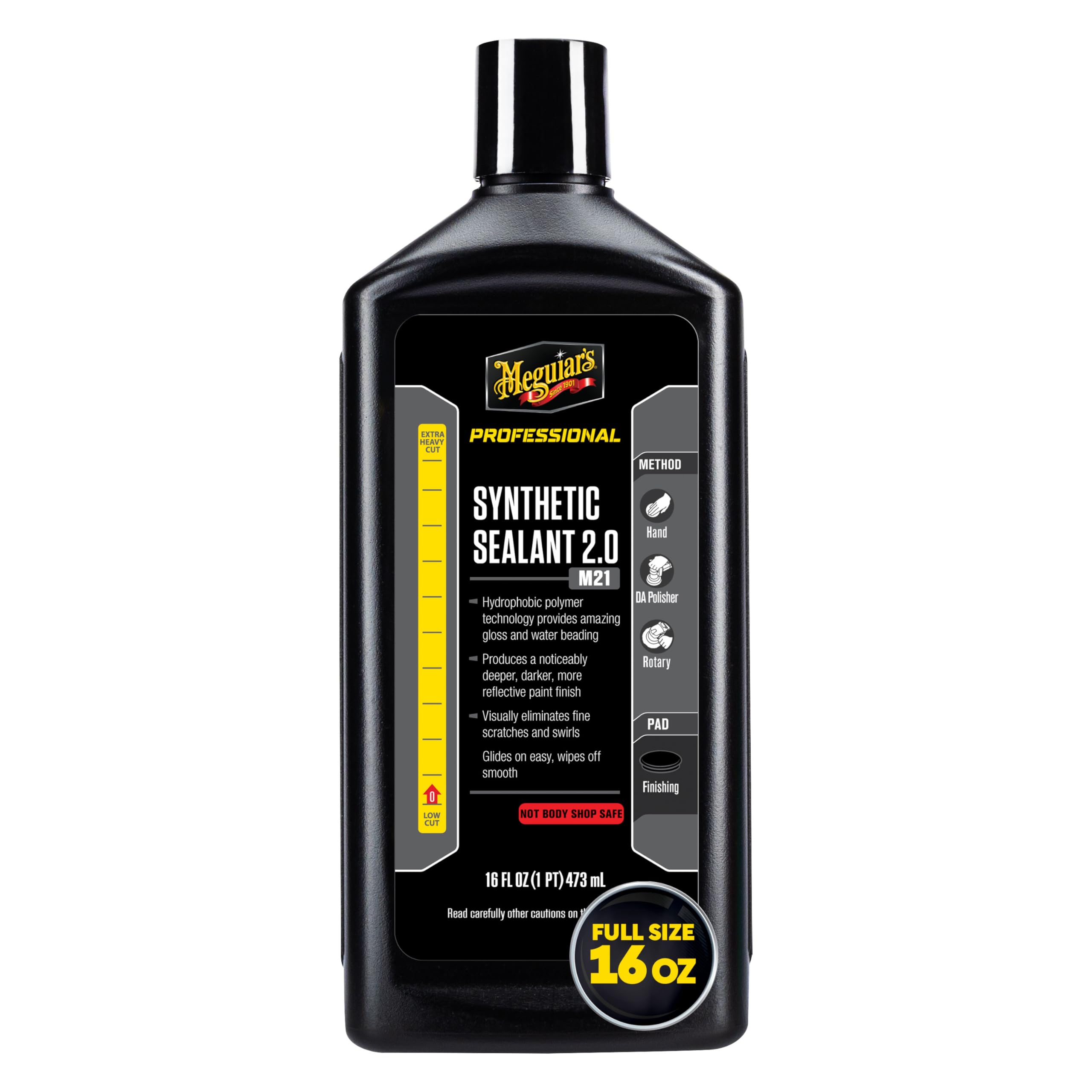 Meguiar's Professional Synthetic Sealant 2.0 - 16 Oz Liquid Paint Protectant, Long-Lasting Gloss & Hydrophobic, Model M2116, Factory Color