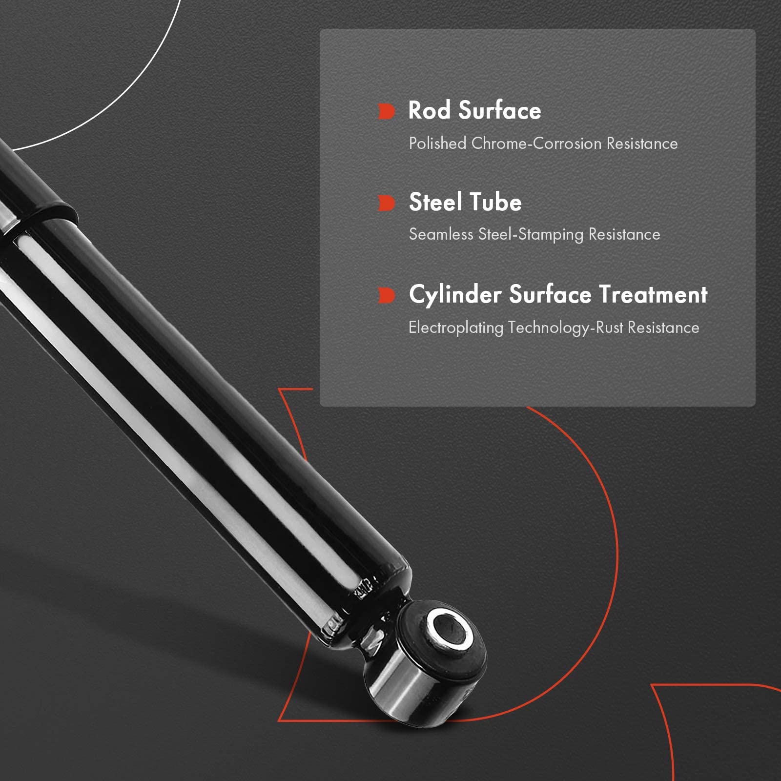 A-Premium Front Pair (2) Shock Strut Absorbers Compatible With Chevrolet Chevy Gmc K1500 K2500 Suburban Tahoe Yukon Cadillac Esc