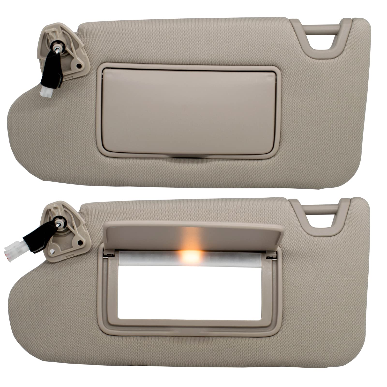 Nhiles Left Driver Side Sun Visor Compatible With Nissan Altima 2013 2014 2015 2016 2017 2018 With Light, Without Sunroof 96401-