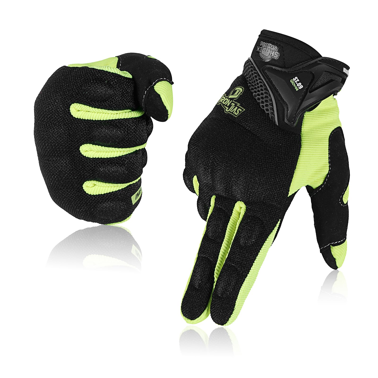 Borleni Motorcycle Gloves - Full Finger Touchscreen Motorbike Gloves For Women & Men - Camping, Climbing, Hiking, Cycling & Riding