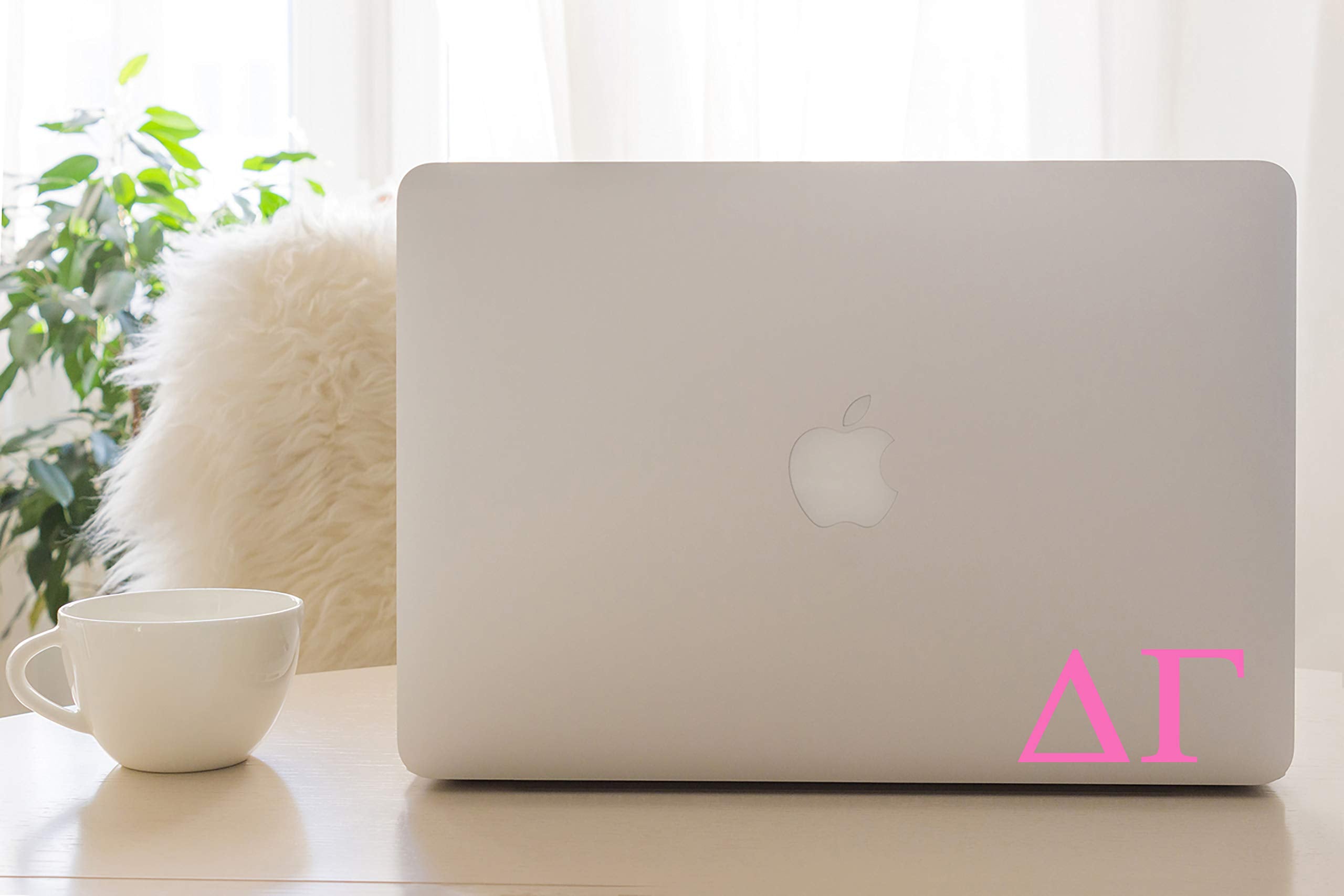 Pro-Graphx Delta Gamma Greek Sorority Sticker Decal, 2.5 Inches Tall, Pink