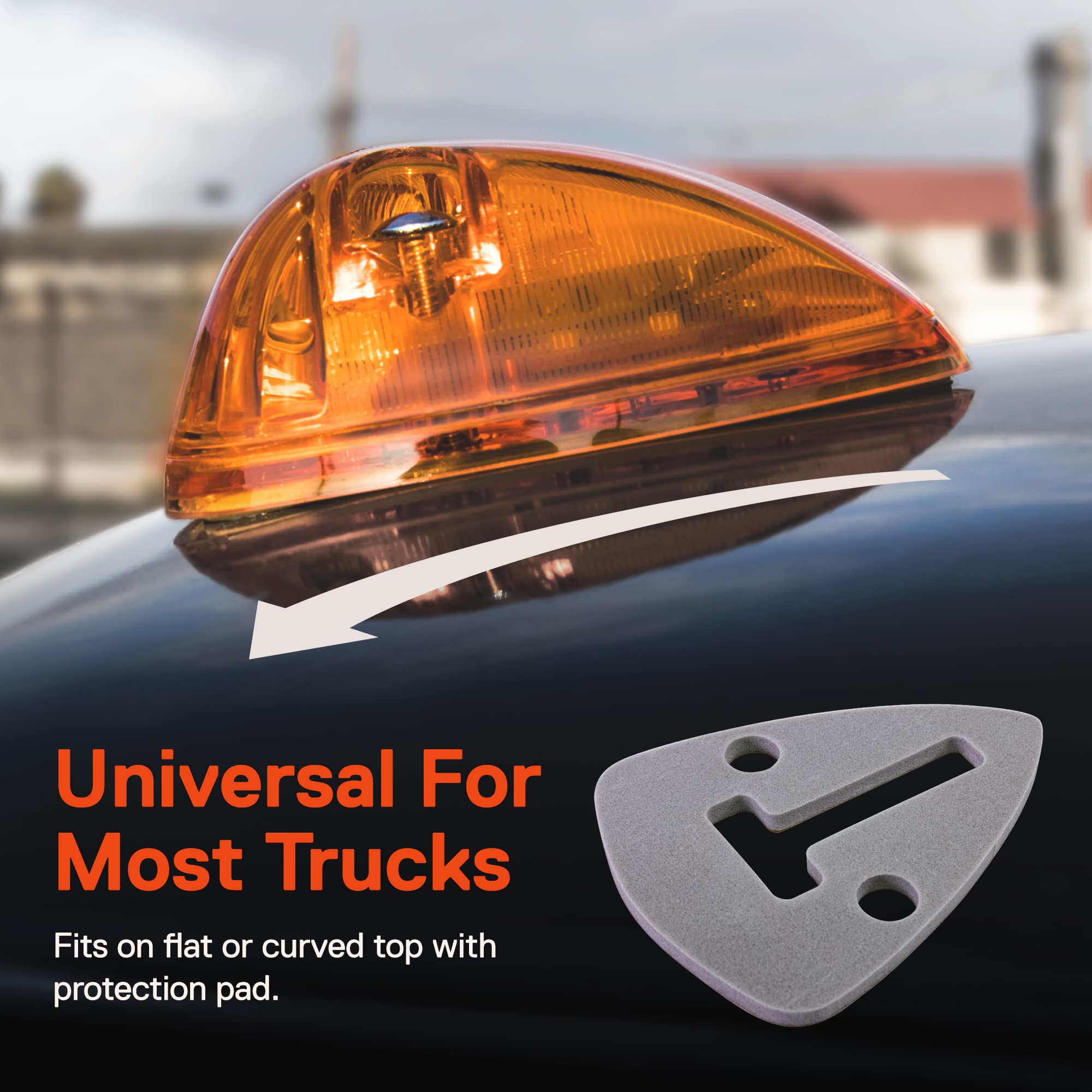 True Mods Amber Teardrop Cab Marker Light Kit [Dot Fmvss 108] [Sae P2] [Universal Fit] [Reflector Lens] [94-98 Dodge Ram Direct